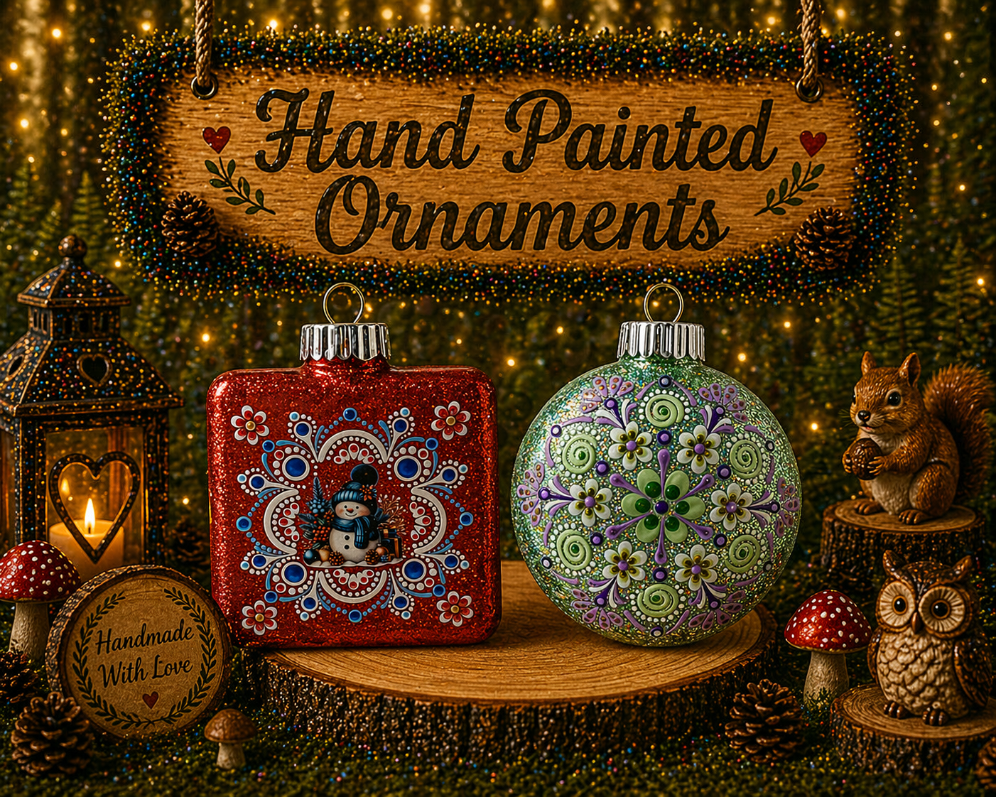 Dot Art Ornaments