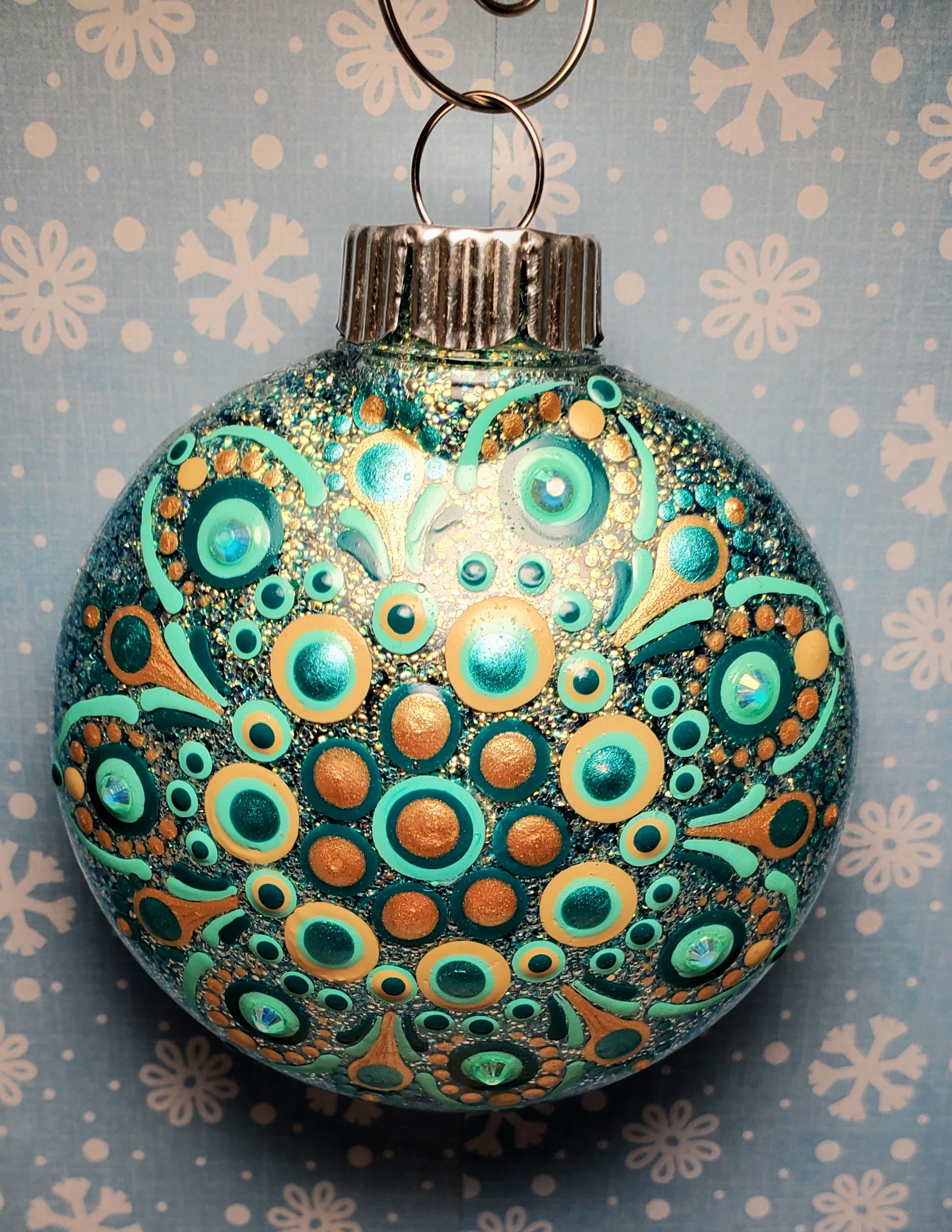 Glitter Mandala Ornament  ~ 3"