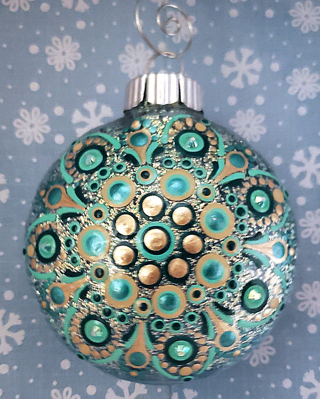 Glitter Mandala Ornament  ~ 3"