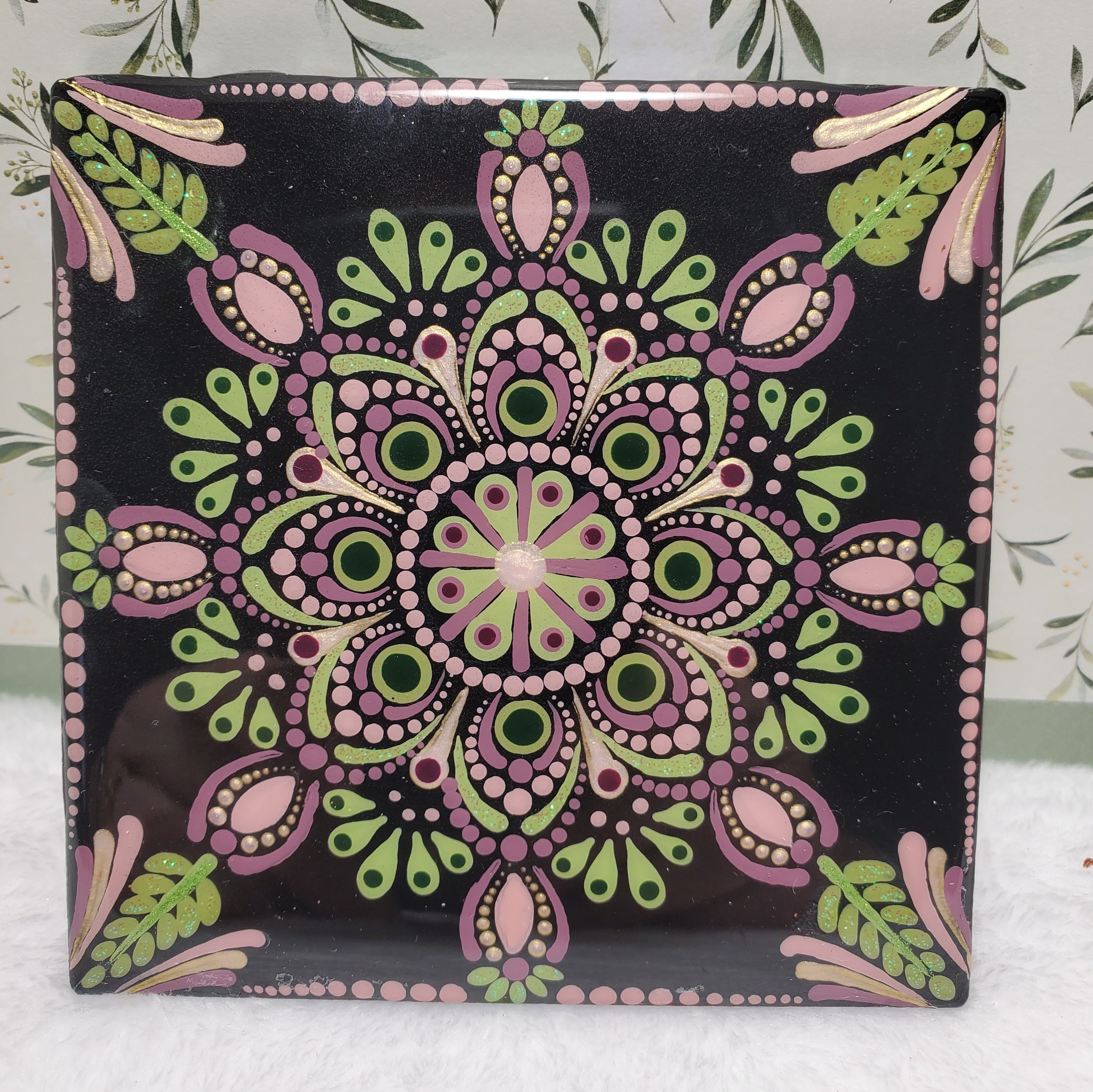 Hand painted Ceramic Coaster