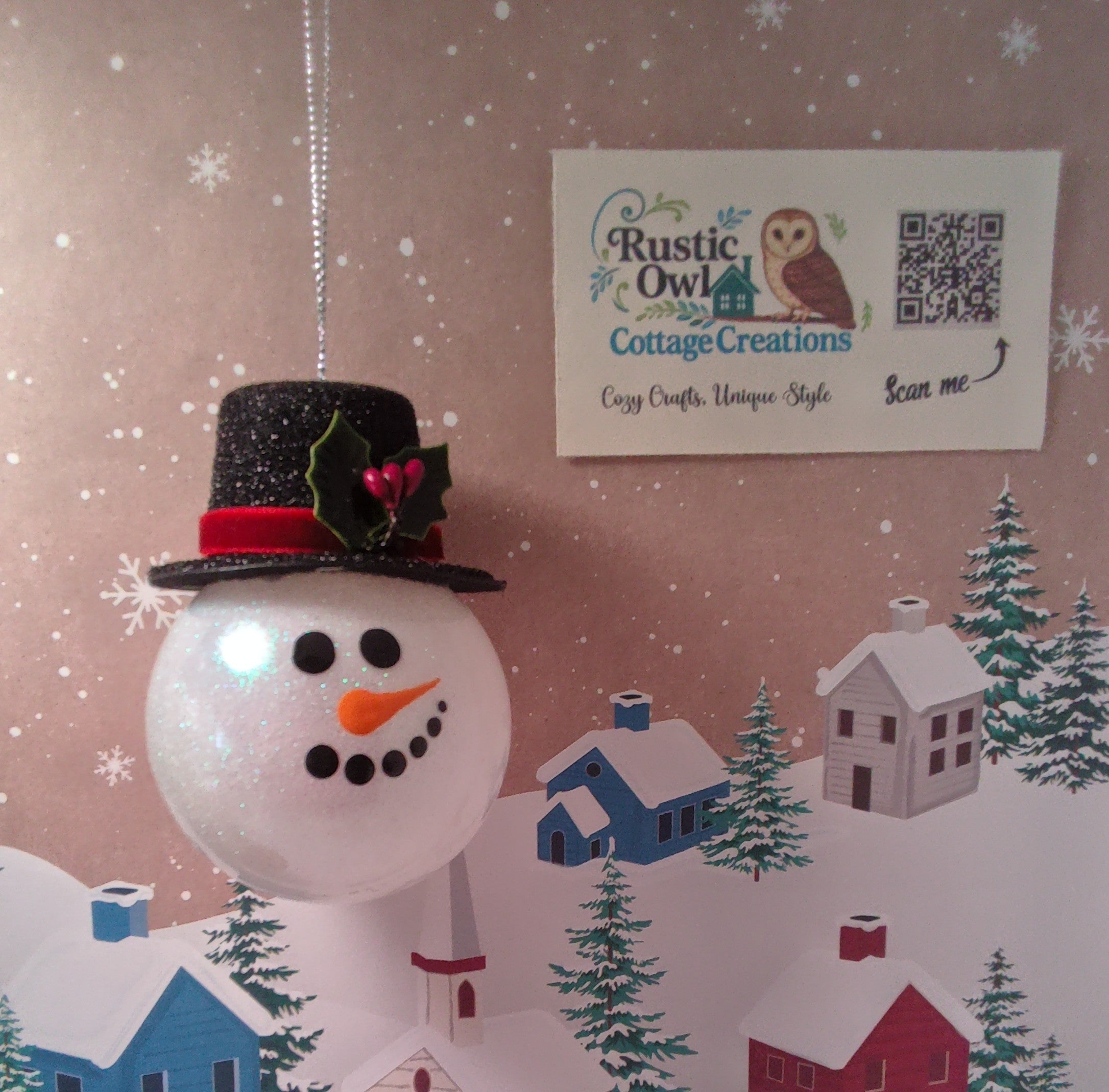 Snowman Hand painted Ornament