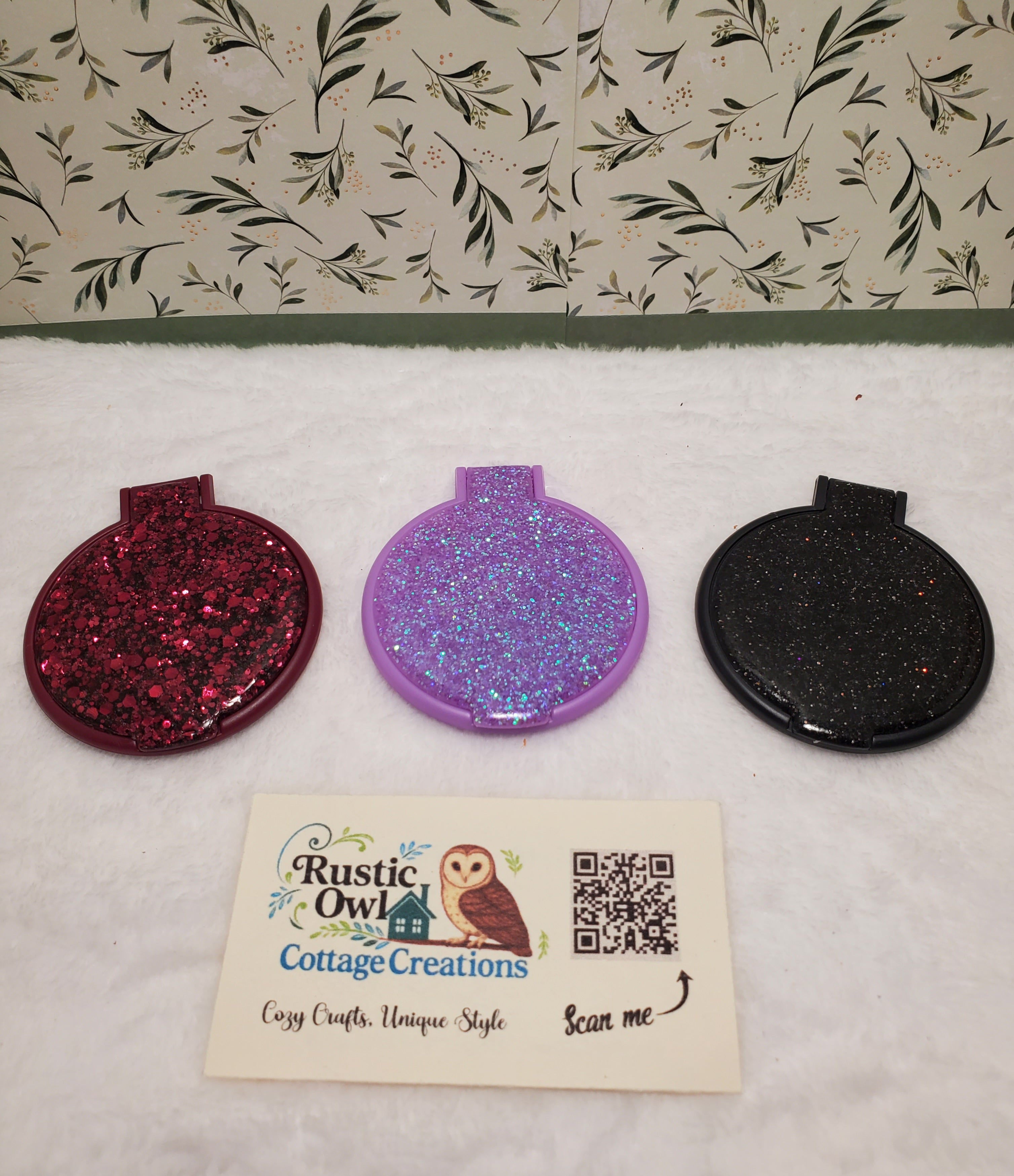 Glitter Compact Mirror