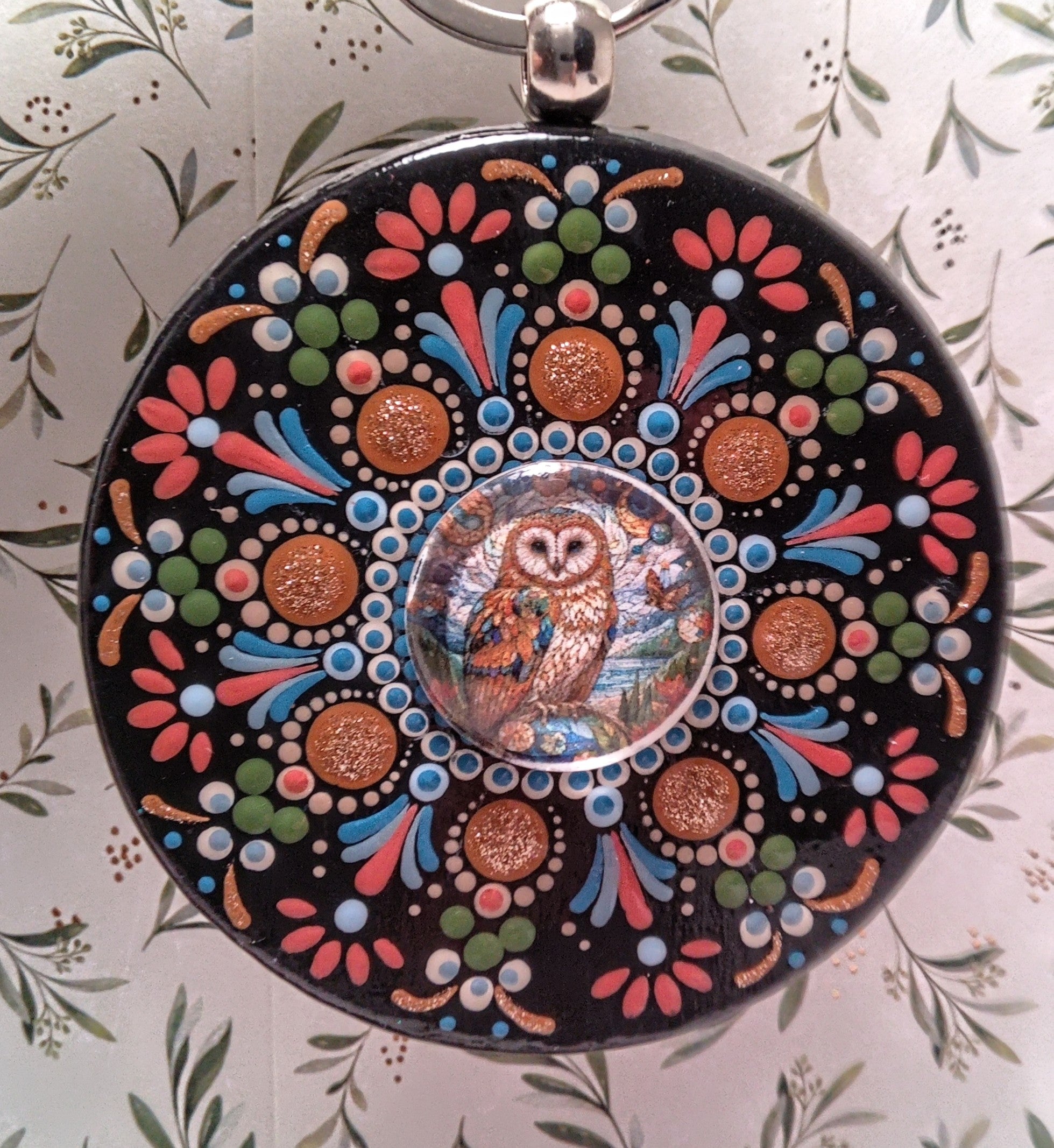 Hand painted Purse/Tote Pendant