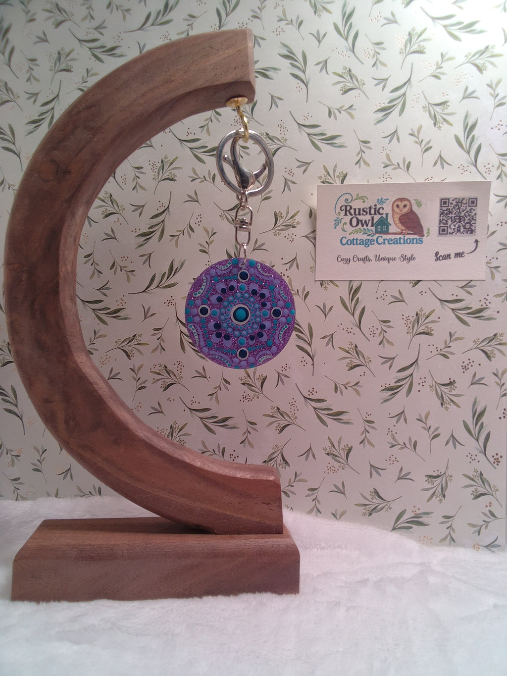 Handpainted Round Keychain ~ 2"