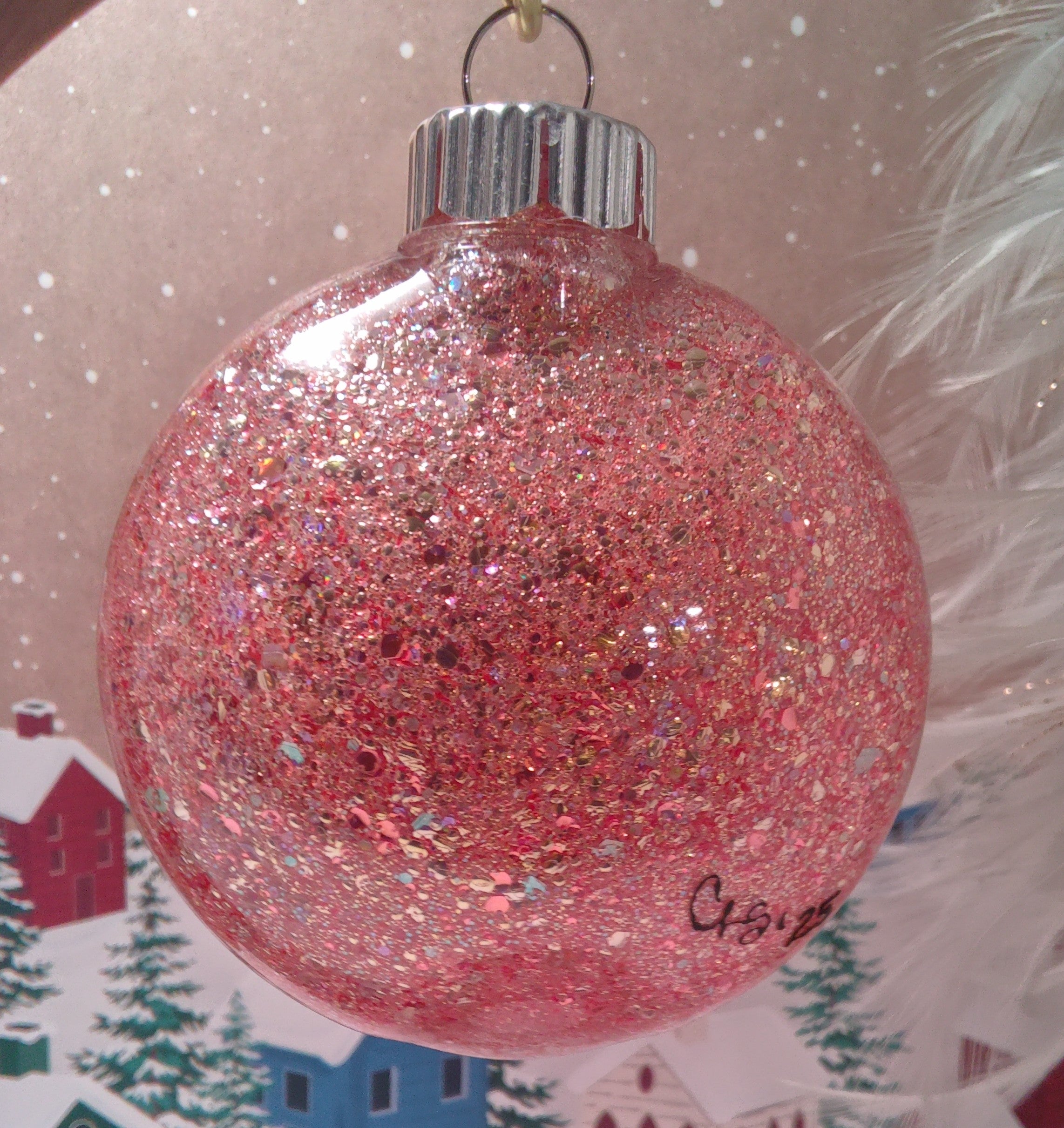 Glitter Mandala Ornament ~ 3"