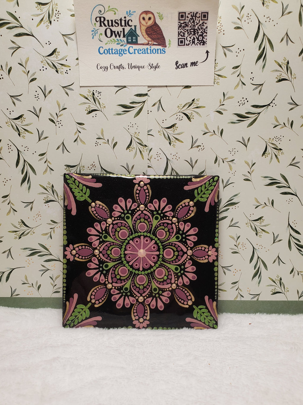 Hand Painted Ceramic Coaster