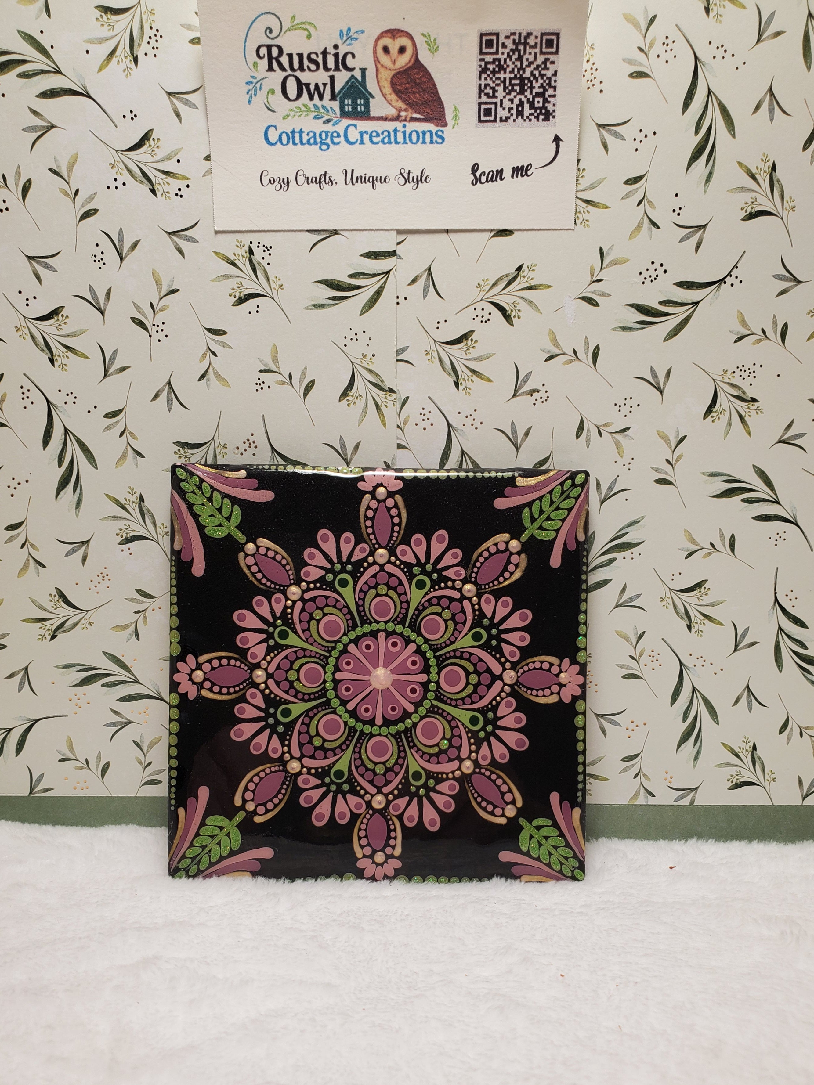 Hand Painted Ceramic Coaster