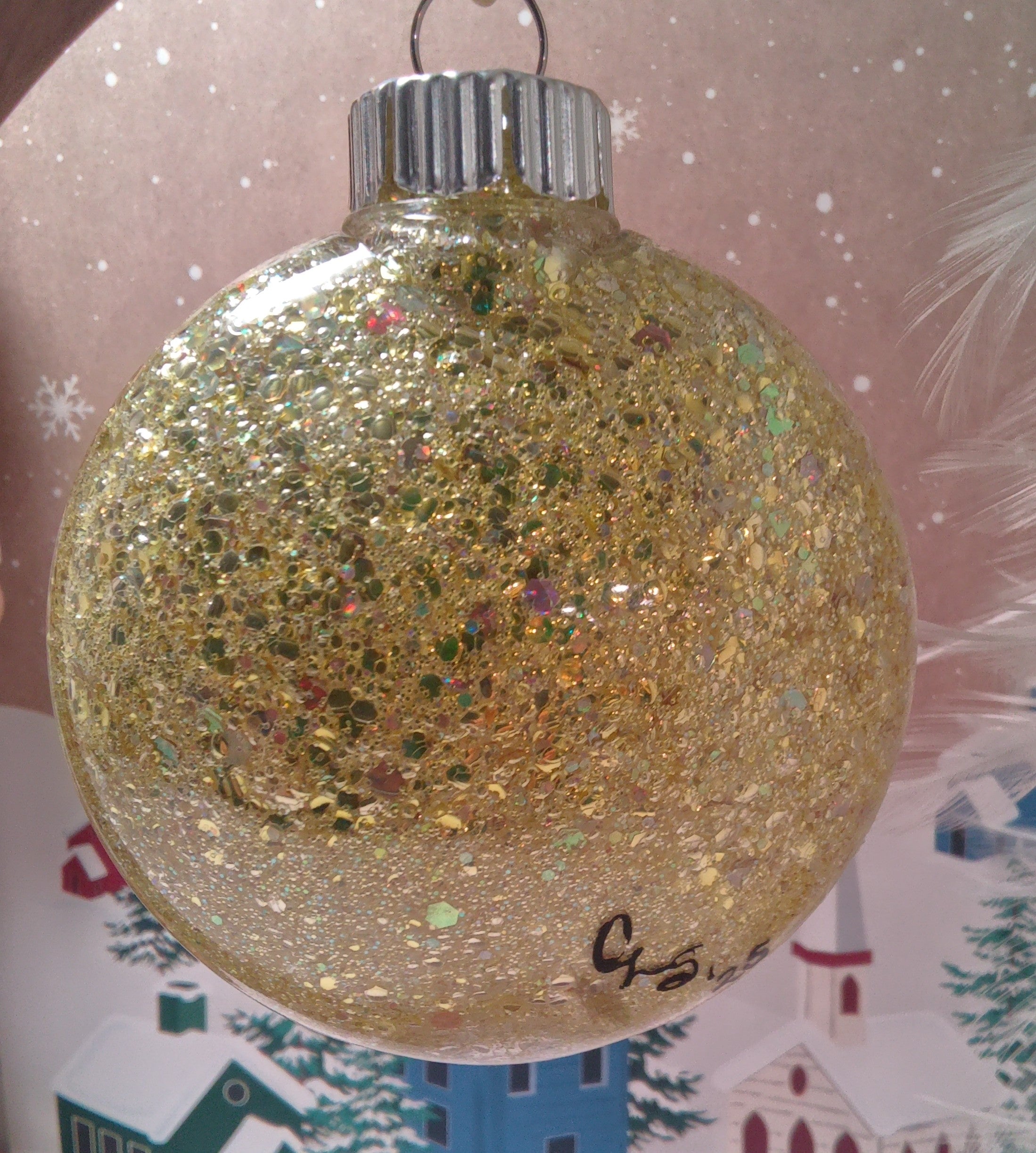 Glitter Mandala Ornament  ~ 3"