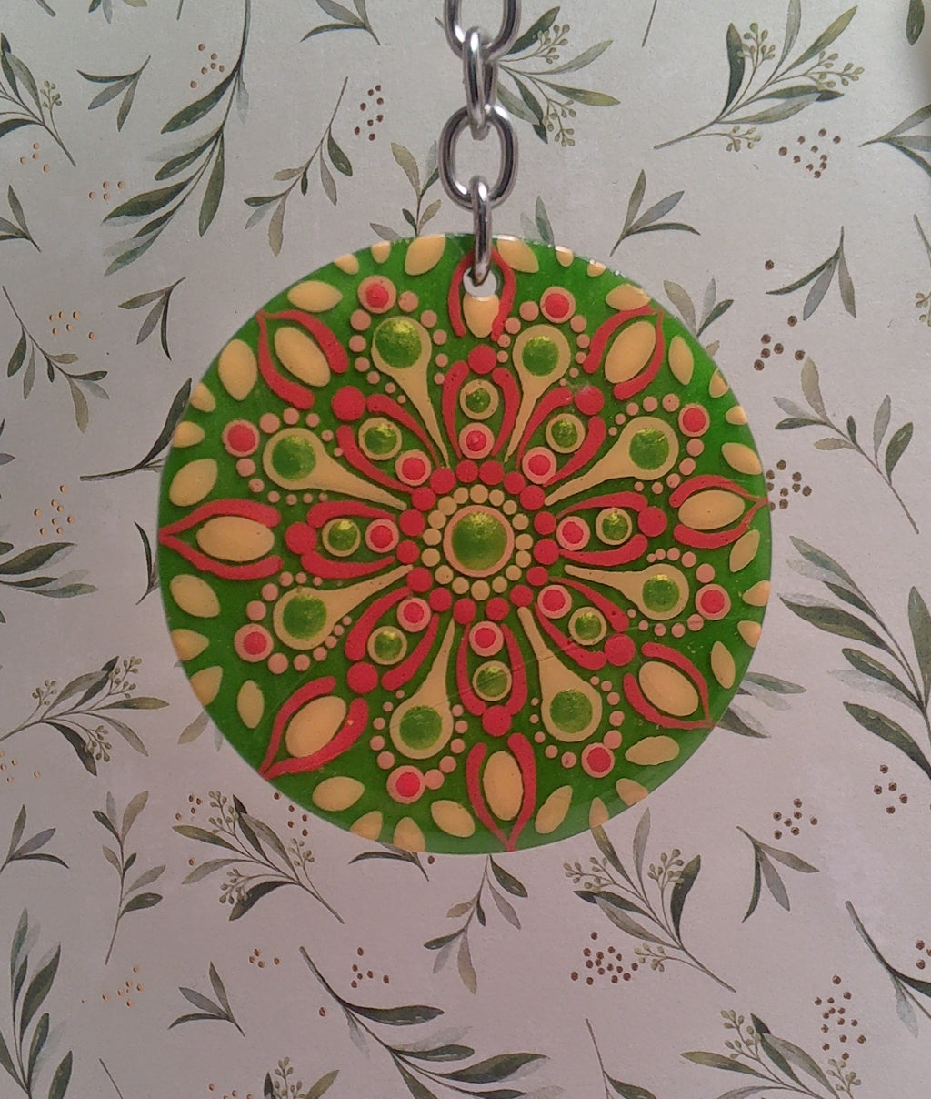 Handpainted Round Keychain ~ 2"