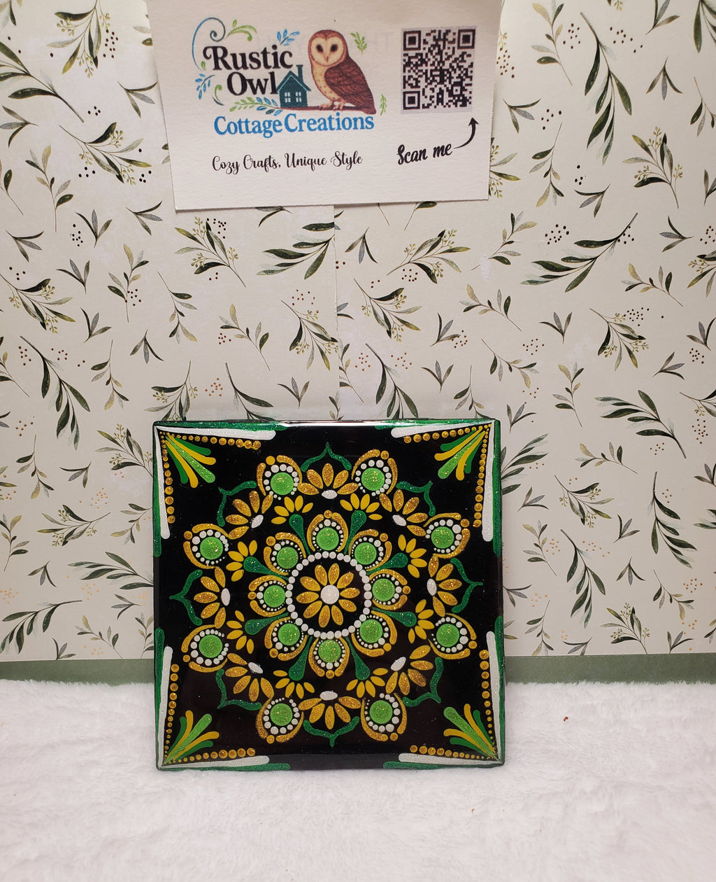 Hand painted Ceramic Coaster