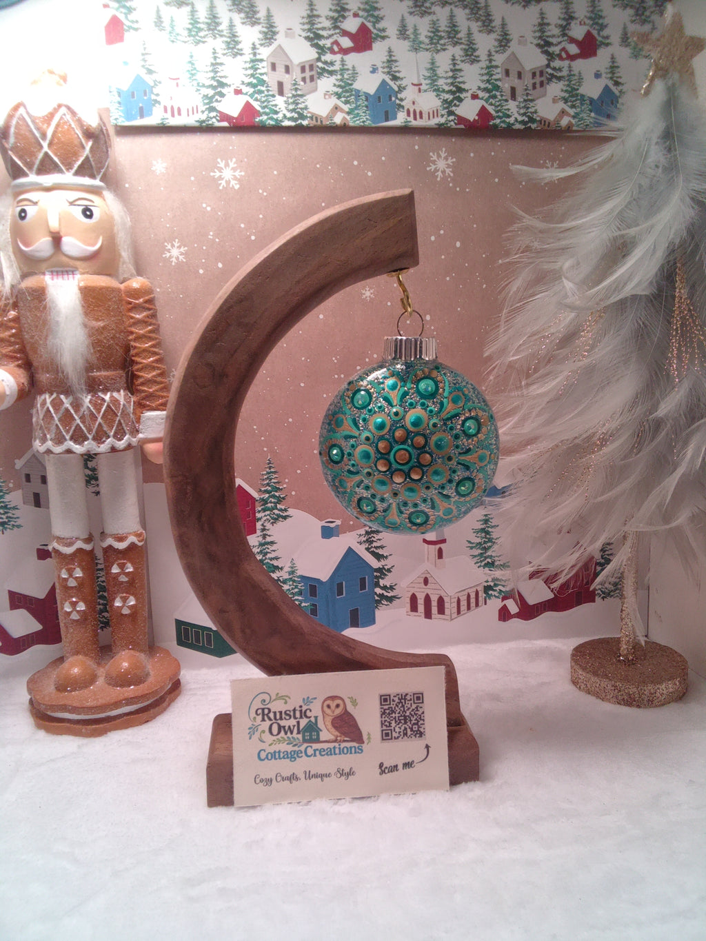 Glitter Mandala Ornament  ~ 3"