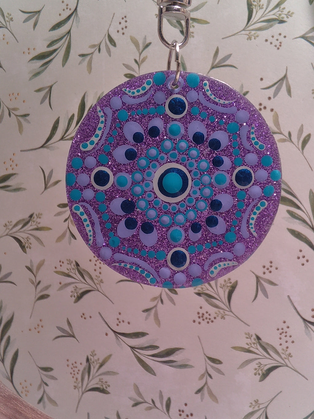 Handpainted Round Keychain ~ 2"