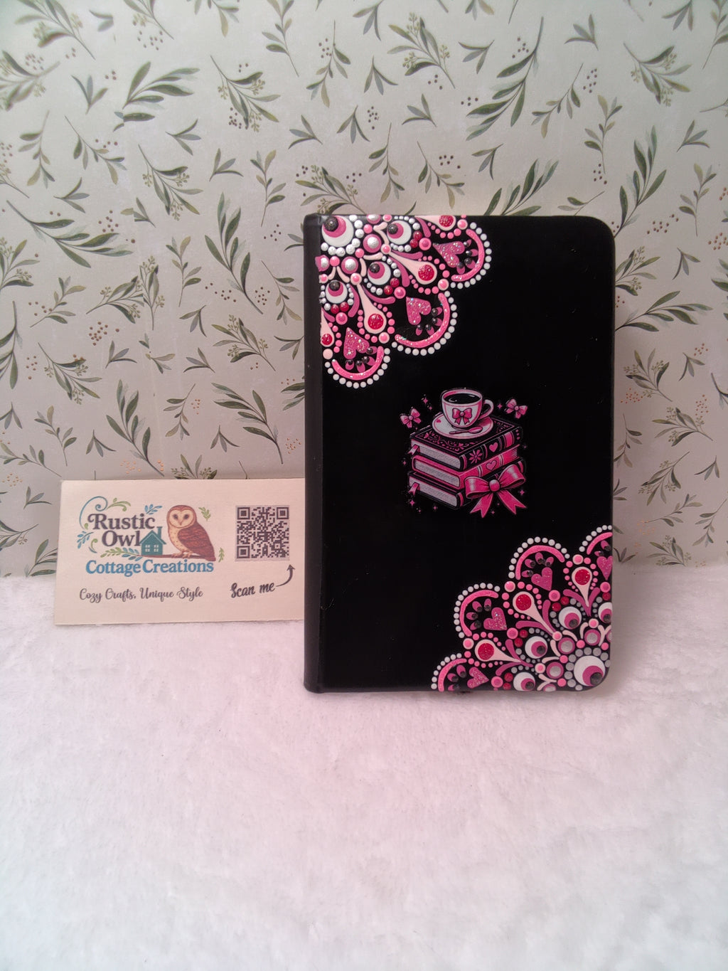 Hand painted Coffee, Books & Bows Journal Set