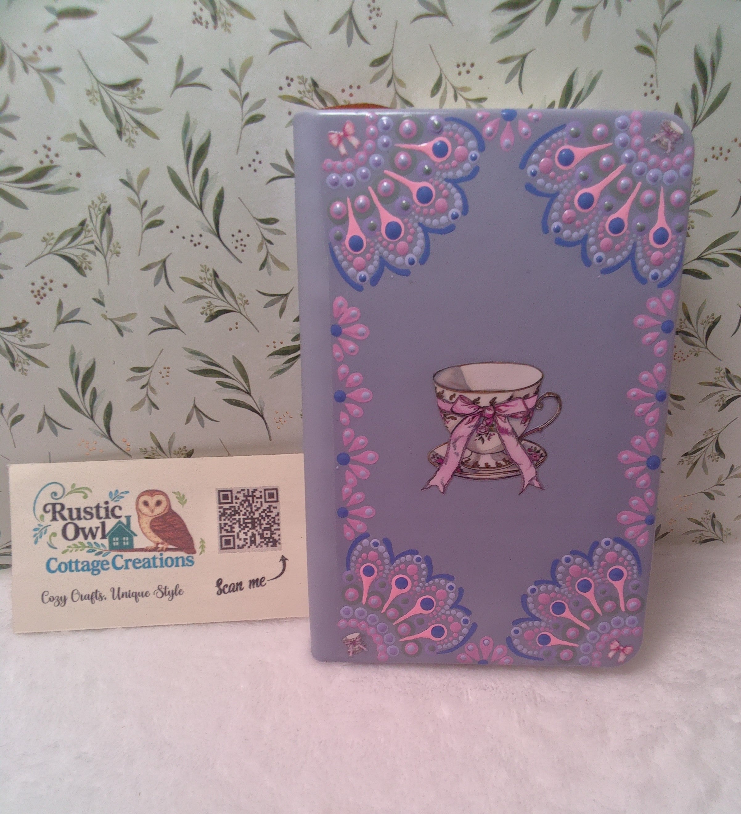 Hand painted Teacup Journal Set