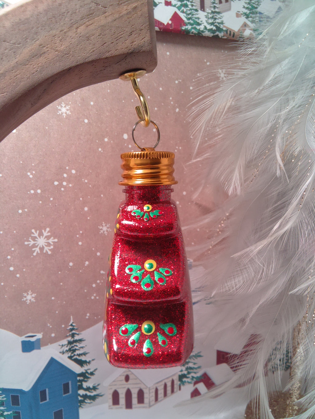 Hand painted Christmas Tree Ornament