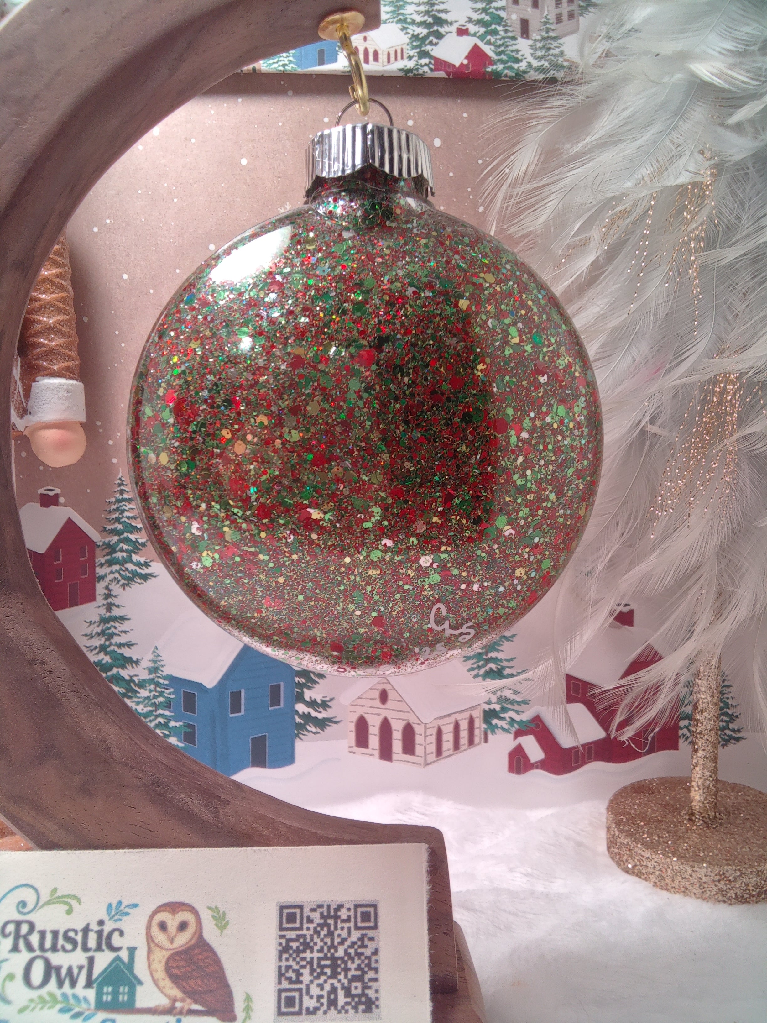 Hand painted Mandala Ornament