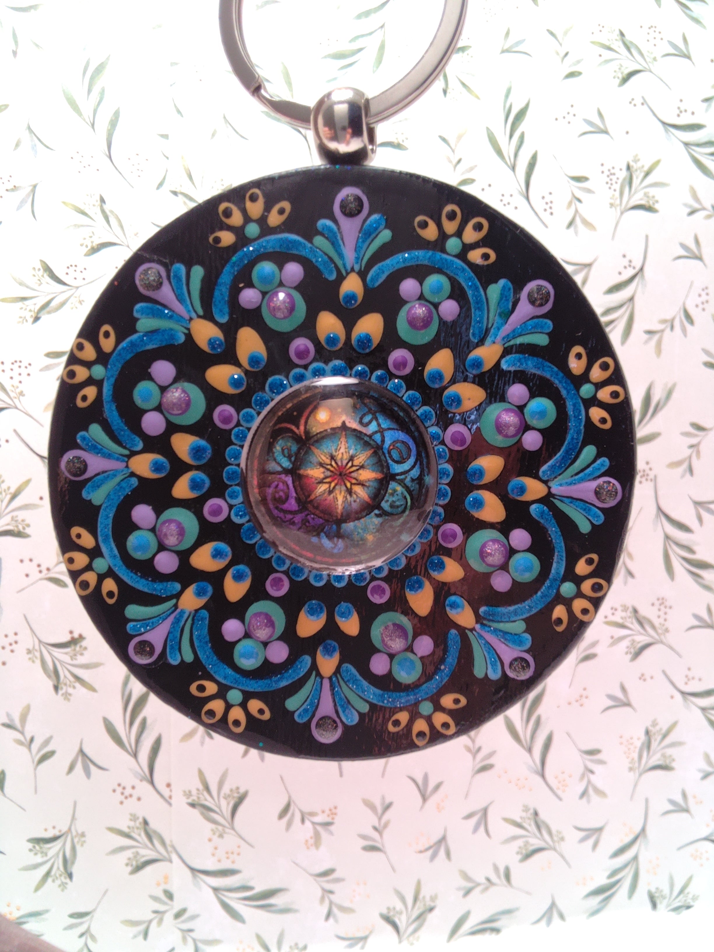 Hand painted Purse/Tote Pendant
