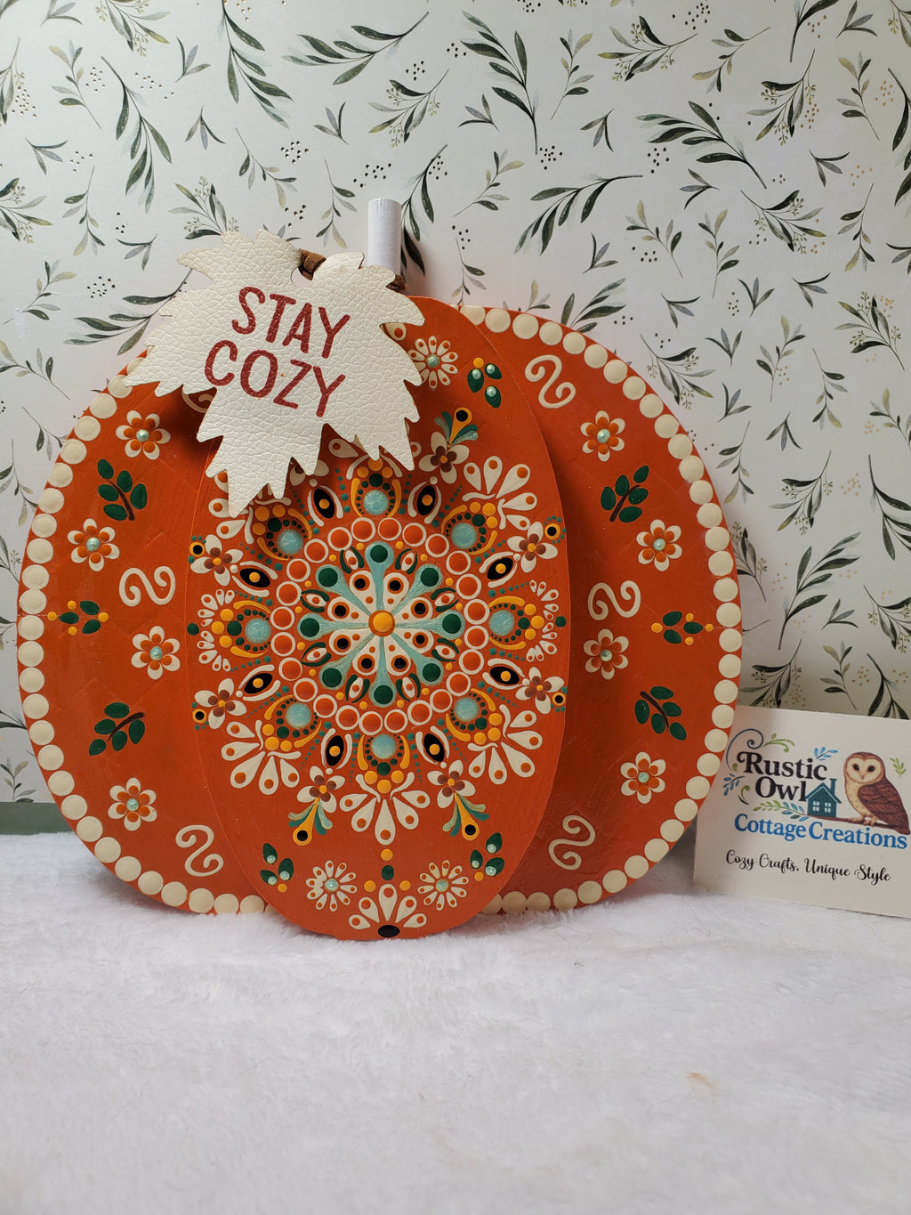 Harvest Pumpkin Tabletop Decor ~ Hand-painted