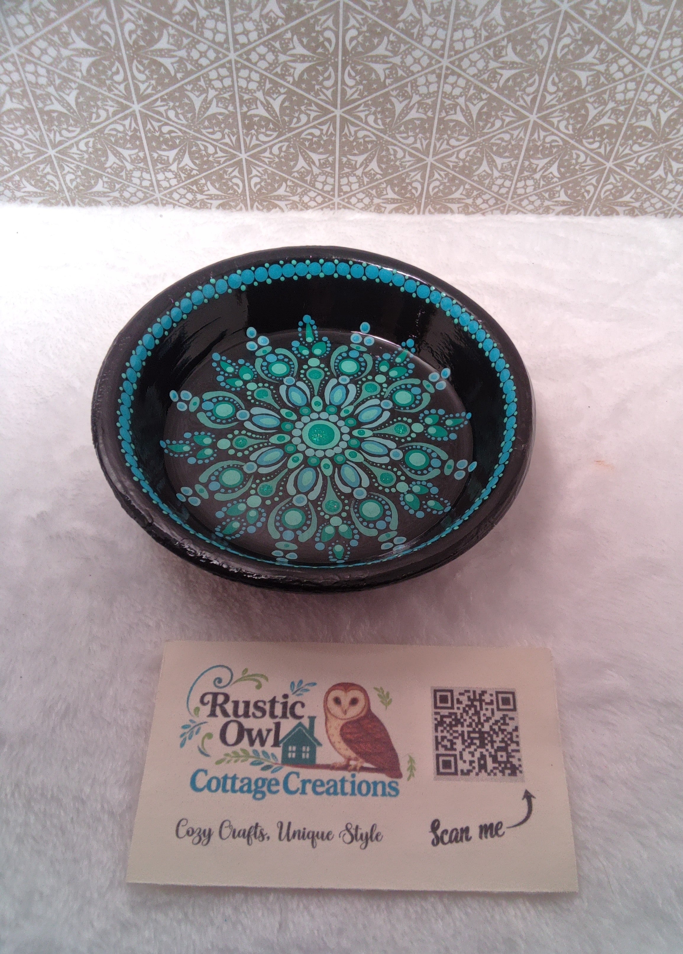 Hand painted Trinket Dish