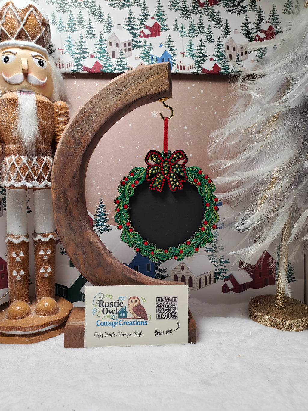 Hand painted Picture Frame Ornament