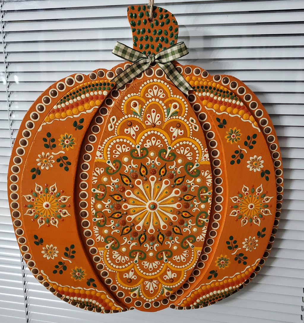 Hanging Pumpkin Wood Decor
