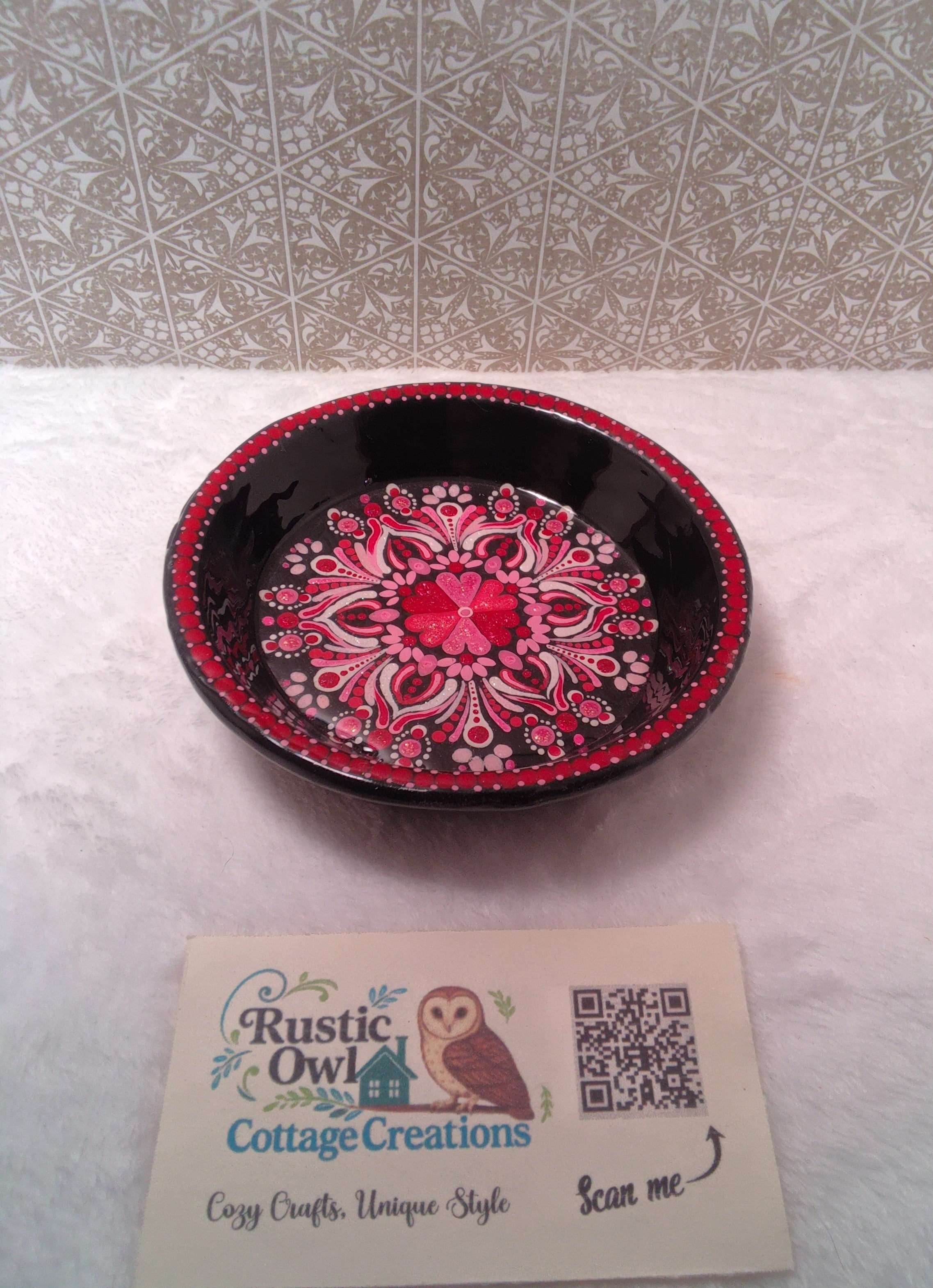 Hand painted Trinket Dish