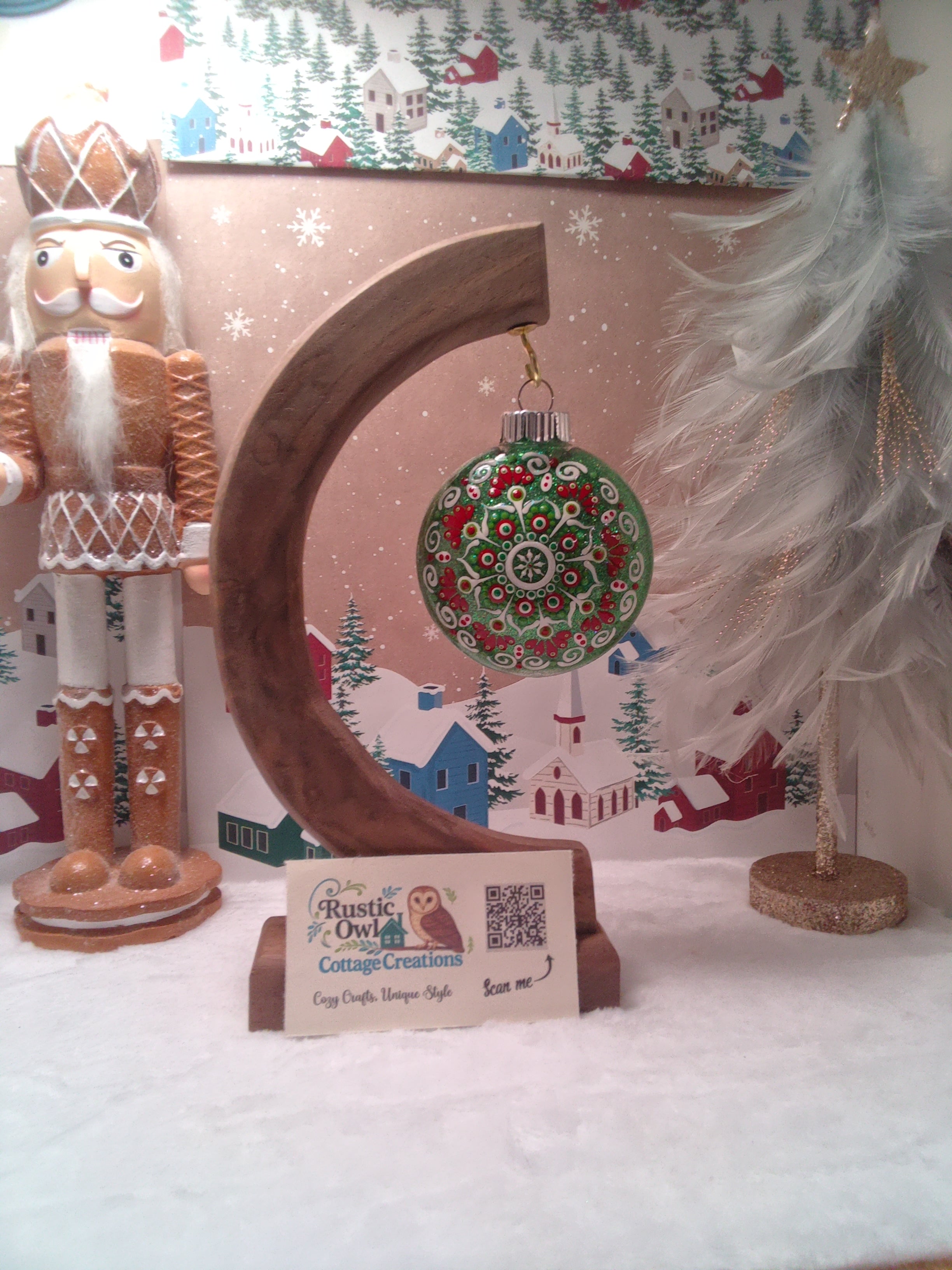 Glitter Mandala Ornament ~ 3"