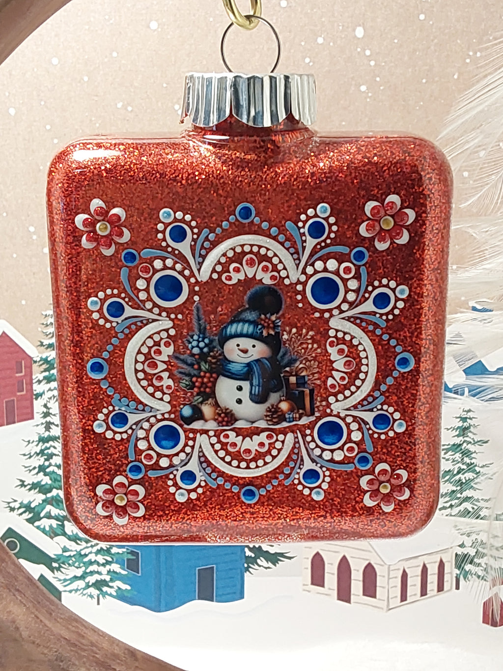 Hand Painted Dot Art Ornament