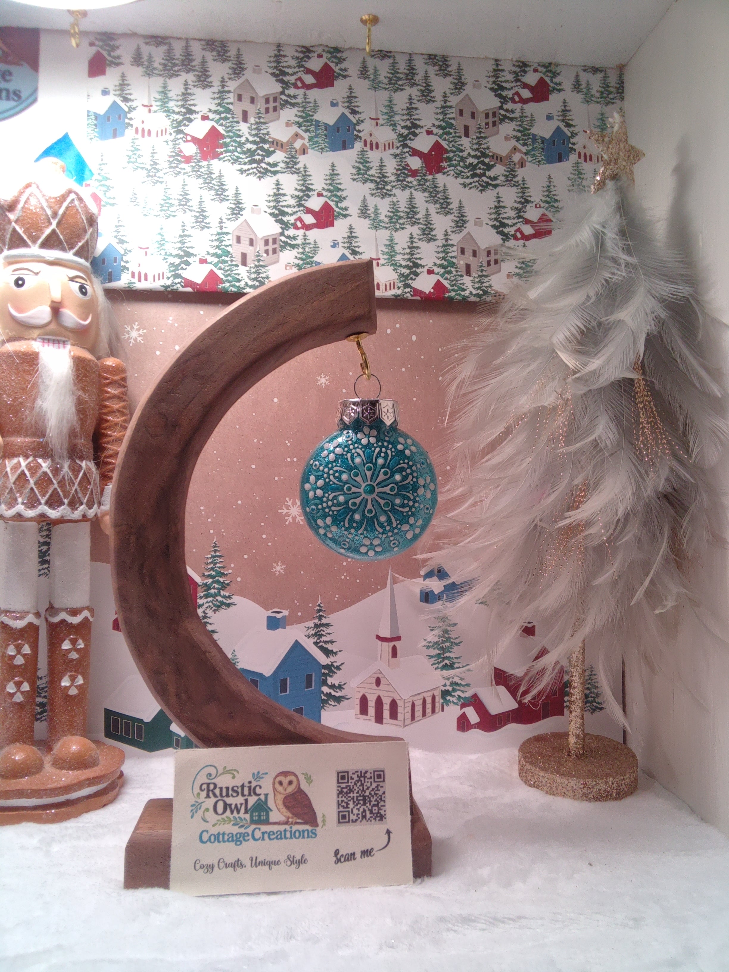 Hand painted Mandala Ornament