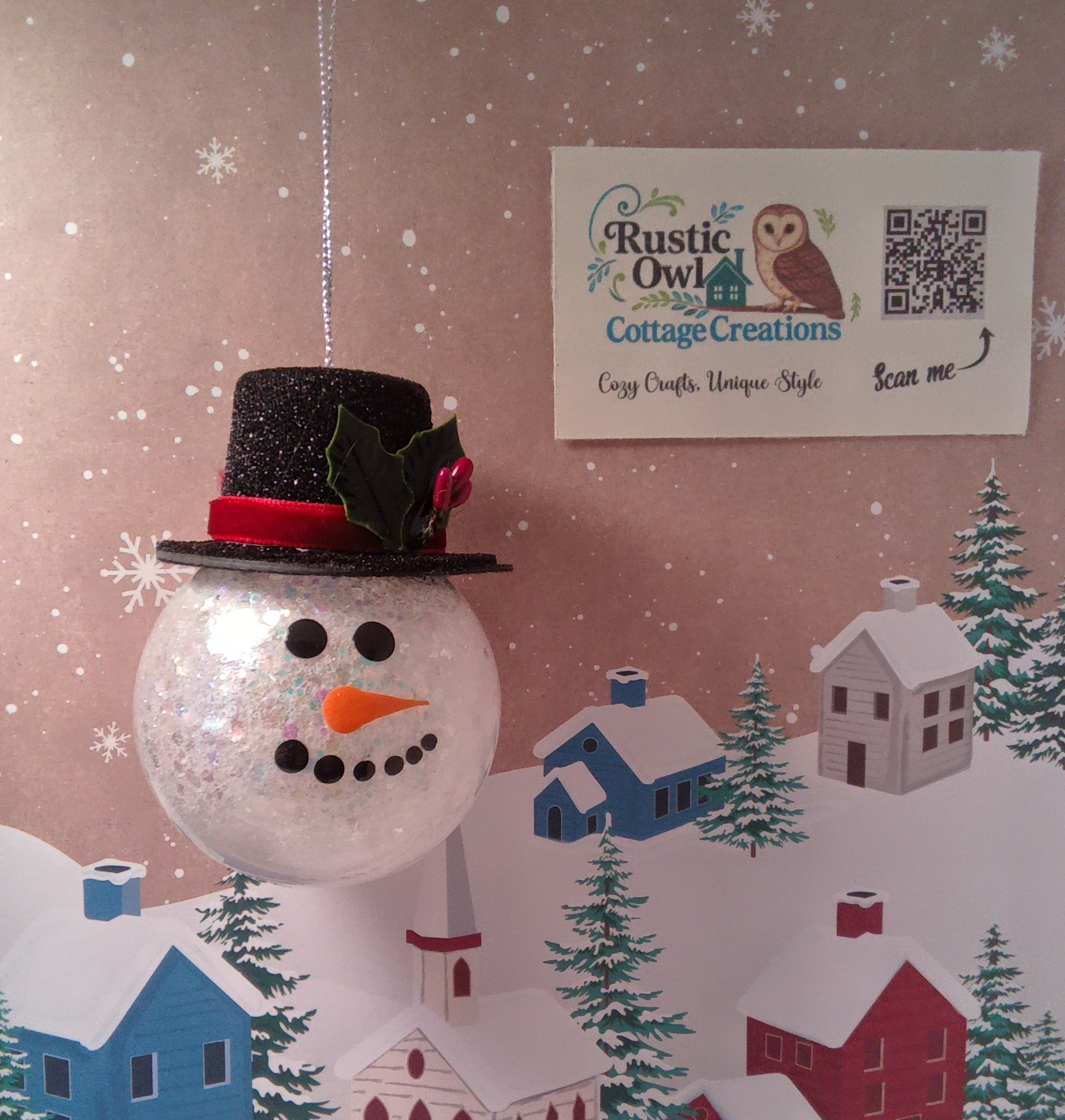 Snowman Hand painted Ornament