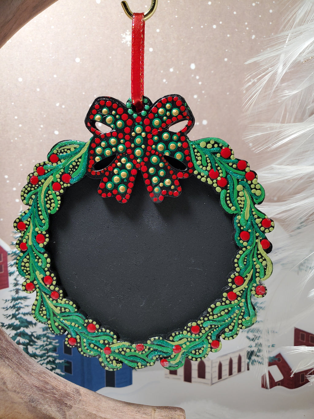 Hand painted Picture Frame Ornament