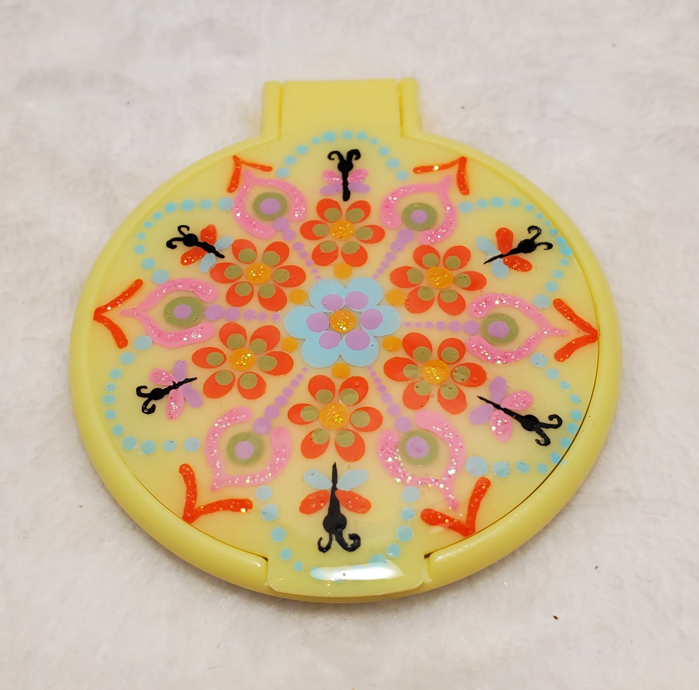 Hand Painted Compact Mirror