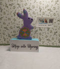 Spring Decor ~ Hand Painted Dot Art Bunny