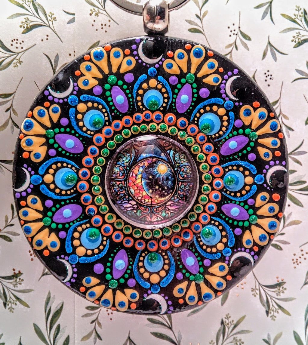 Hand painted Purse/Tote Pendant