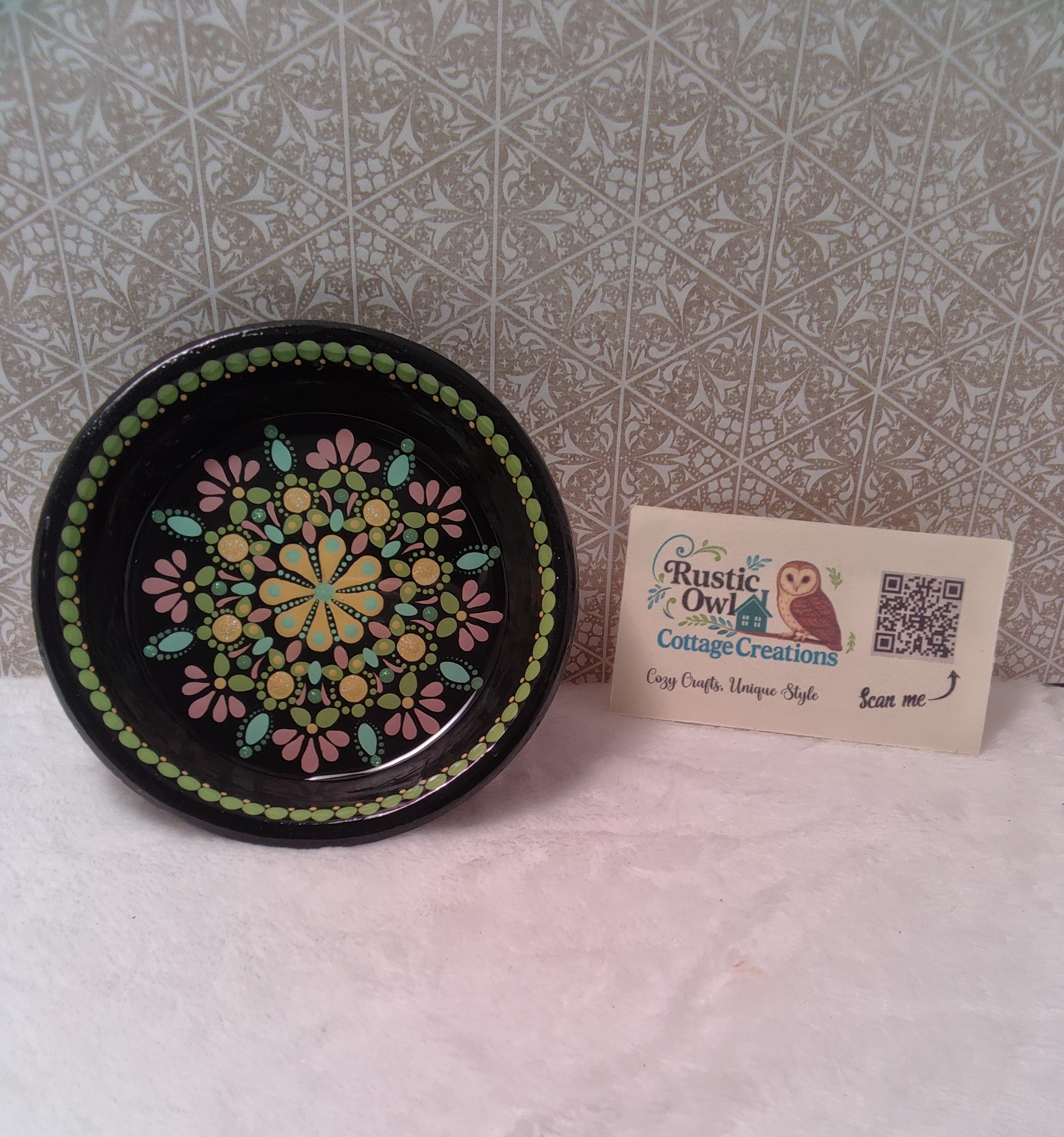 Hand painted Trinket Dish