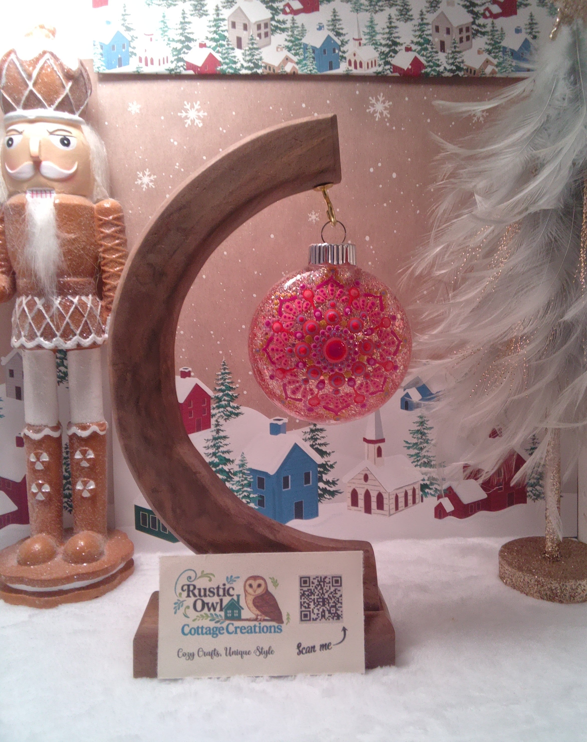 Glitter Mandala Ornament ~ 3"