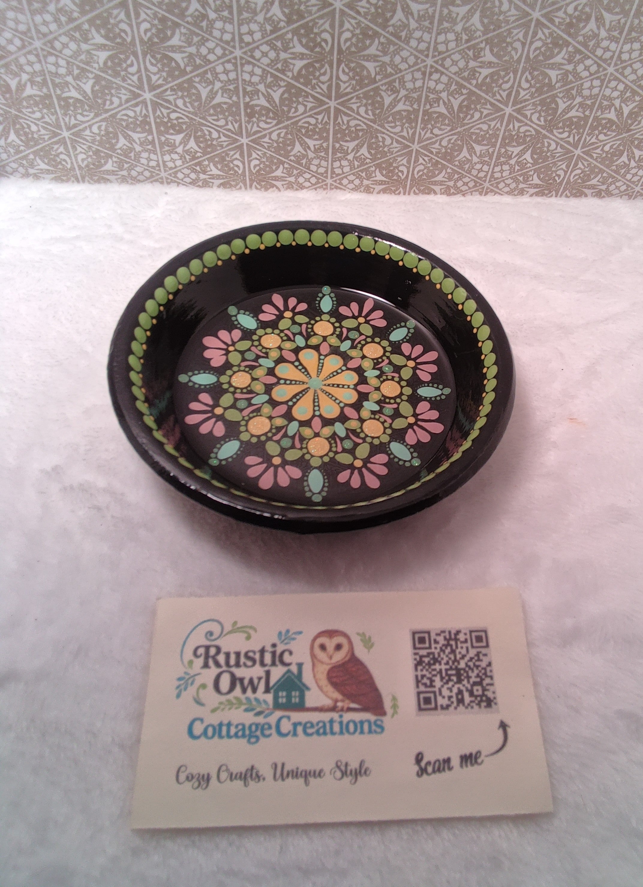 Hand painted Trinket Dish