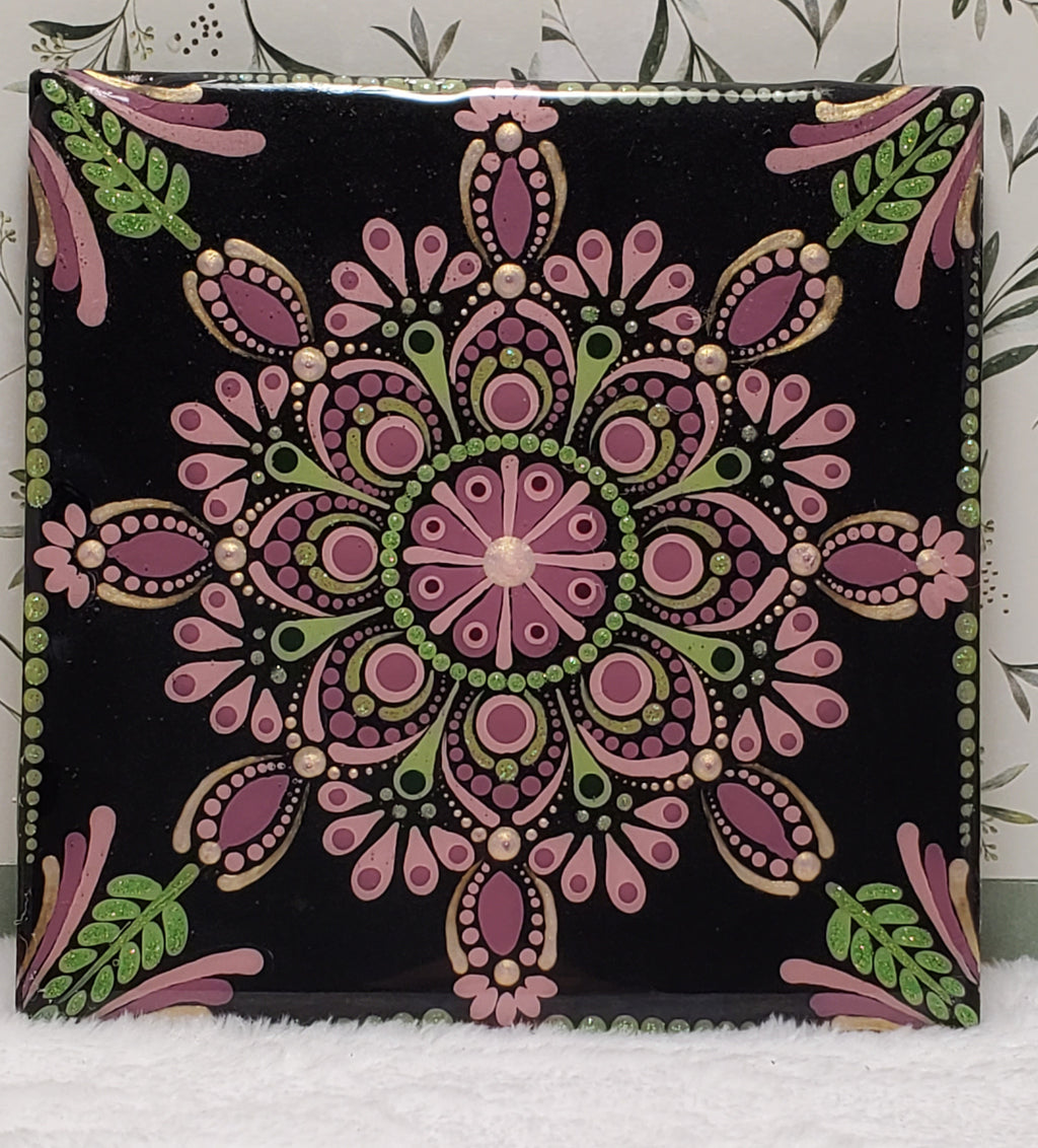 Hand Painted Ceramic Coaster
