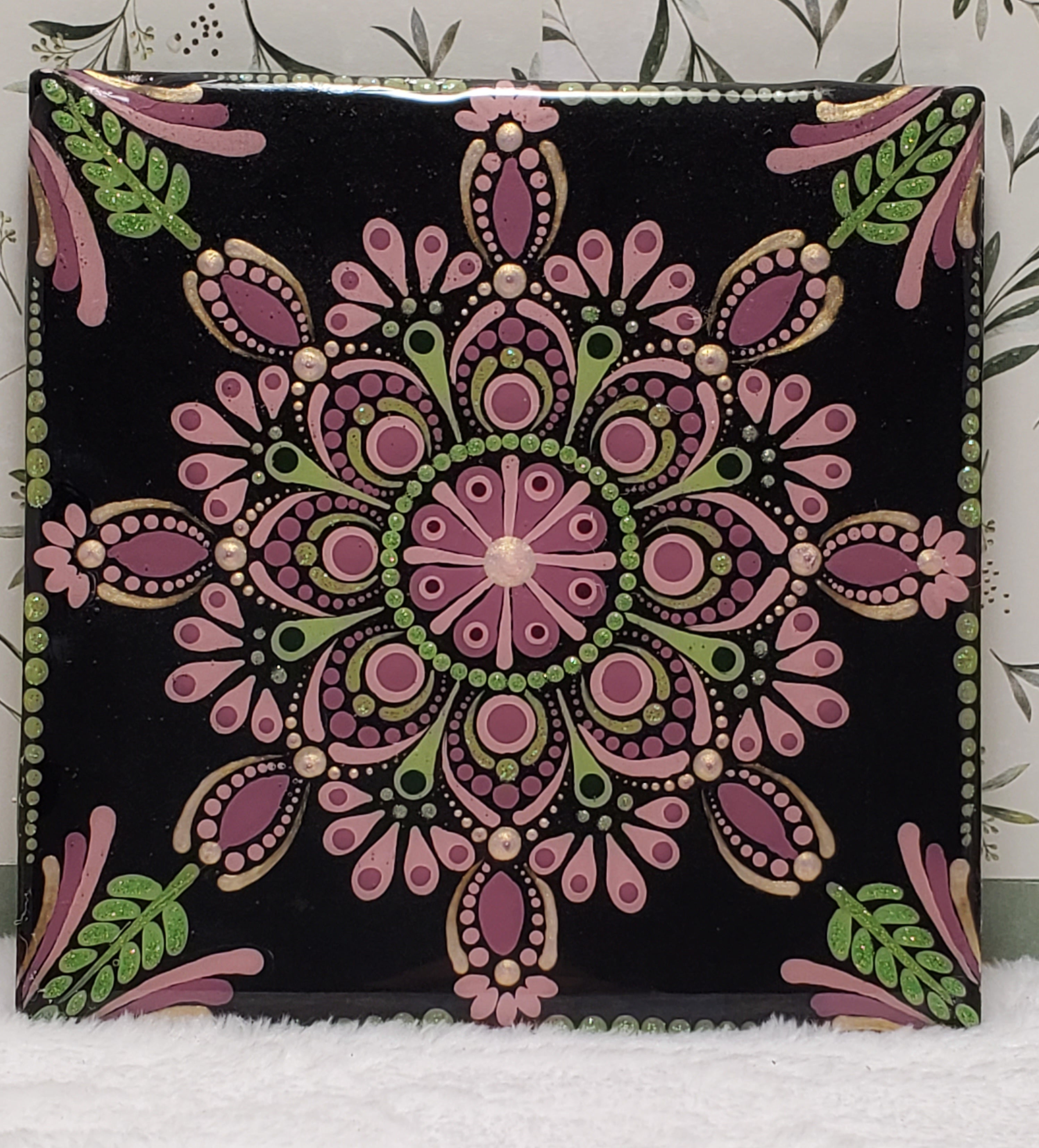 Hand Painted Ceramic Coaster
