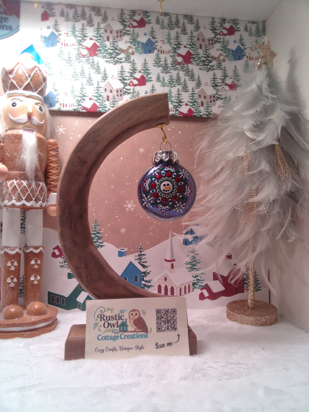 Hand painted Dot Art Ornament