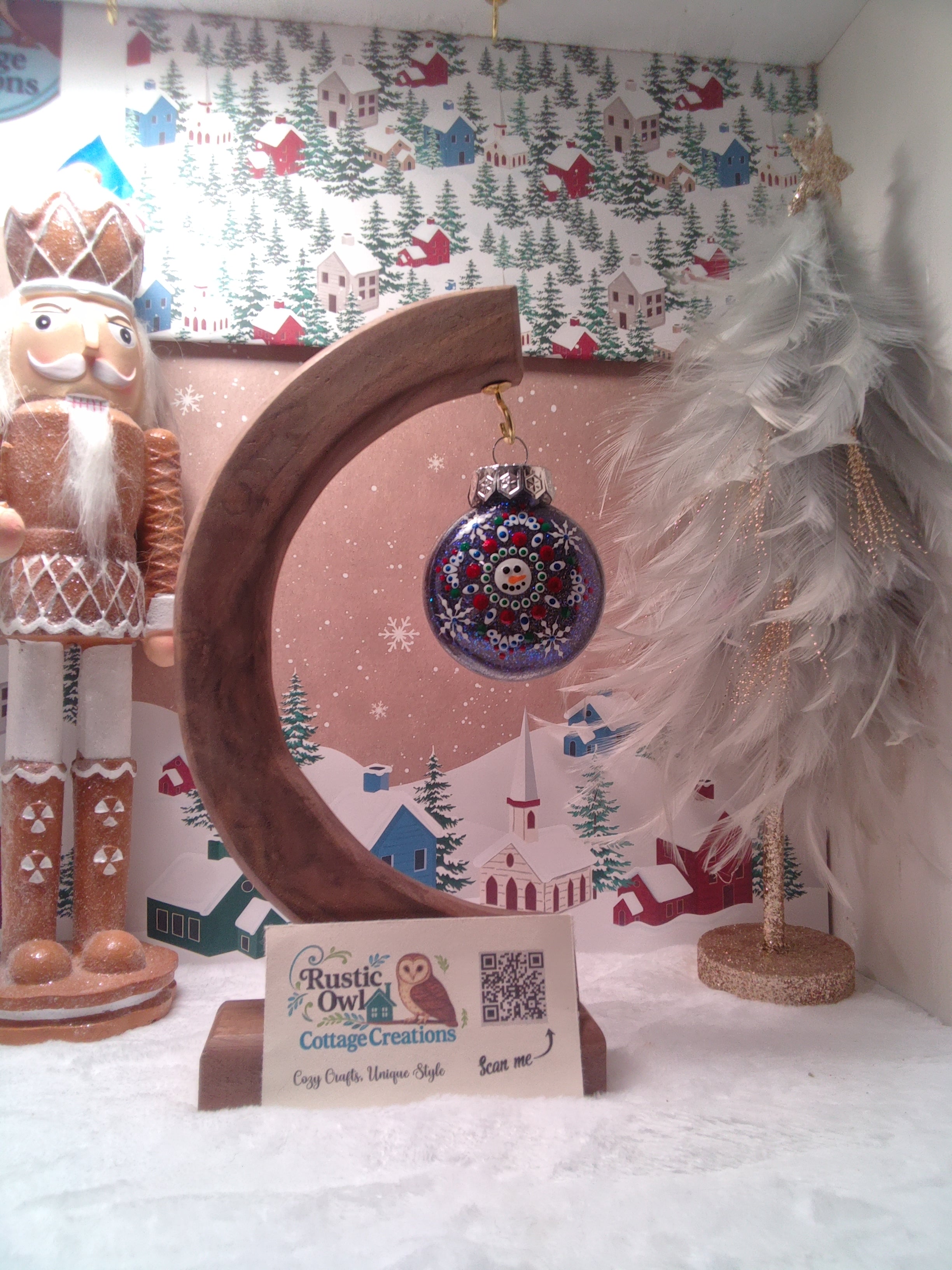 Hand painted Dot Art Ornament