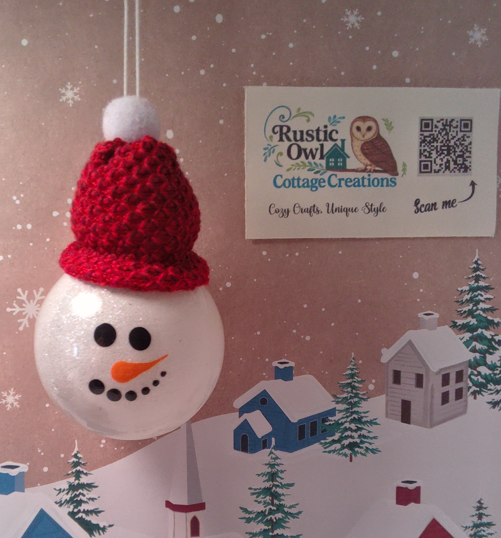 Hand painted Snowman Ornament