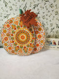 Harvest Pumpkin Tabletop Decor ~ Hand-painted