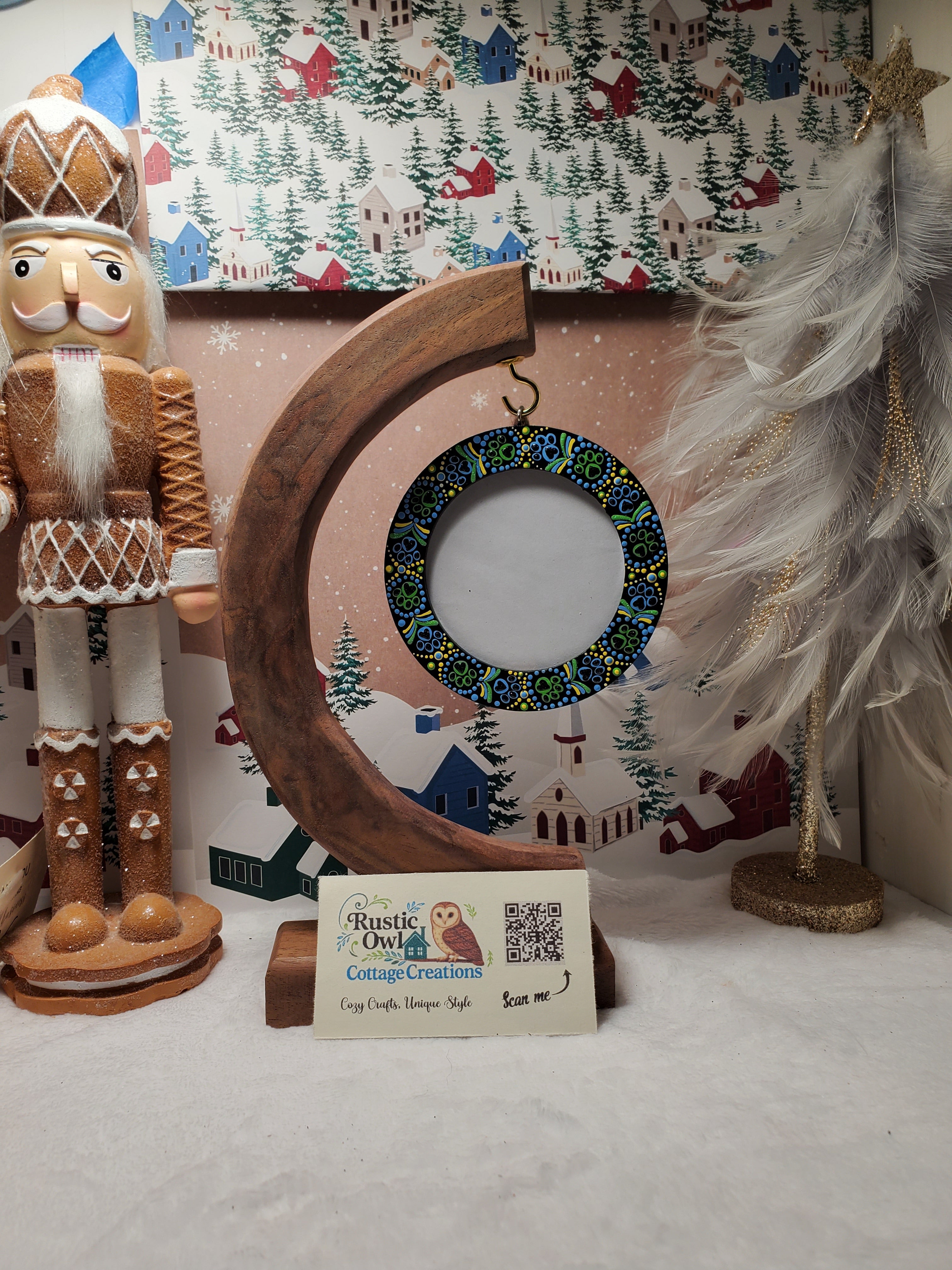 Hand painted Paw Print Hanging Picture Frame