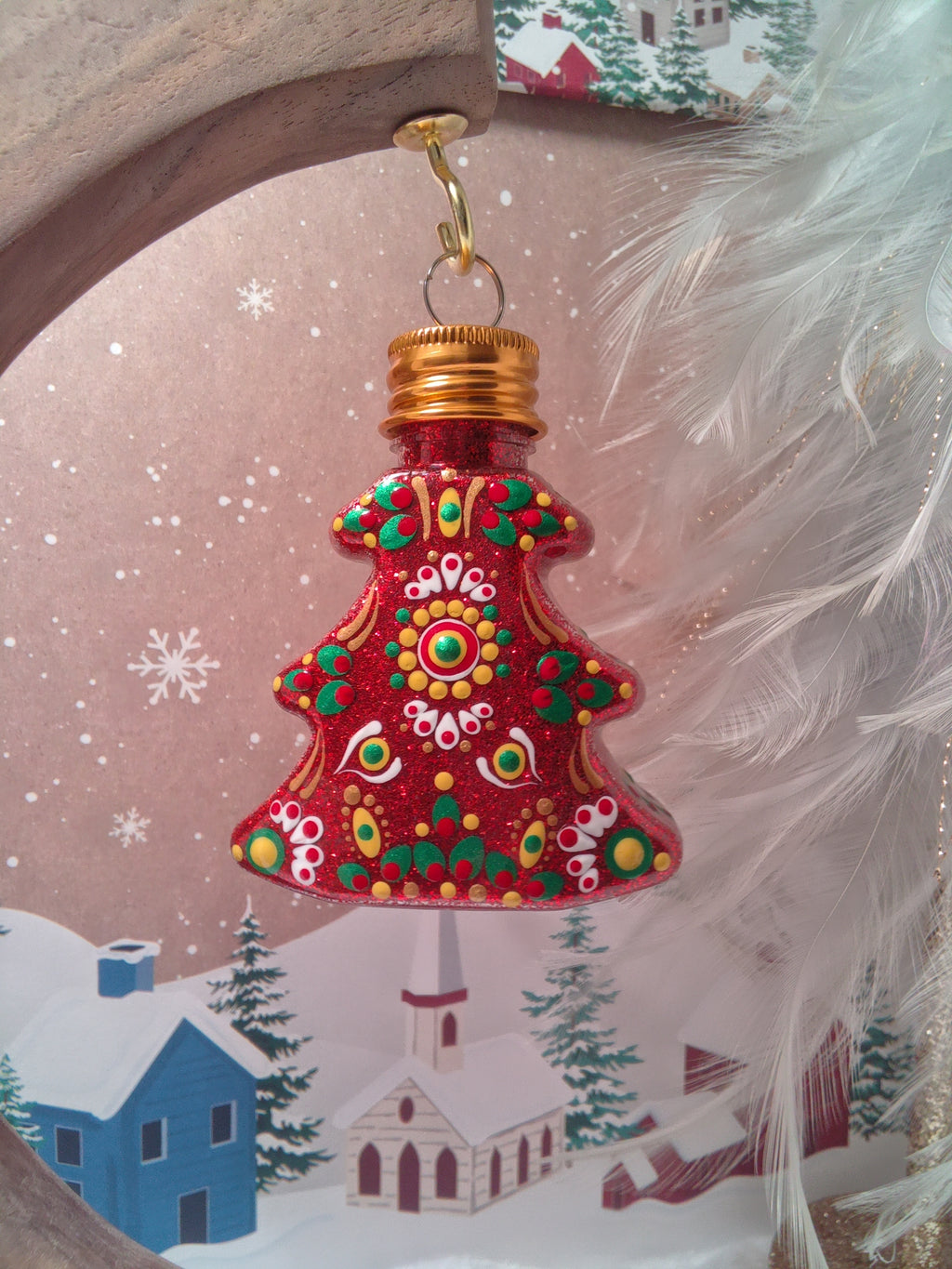 Hand painted Christmas Tree Ornament