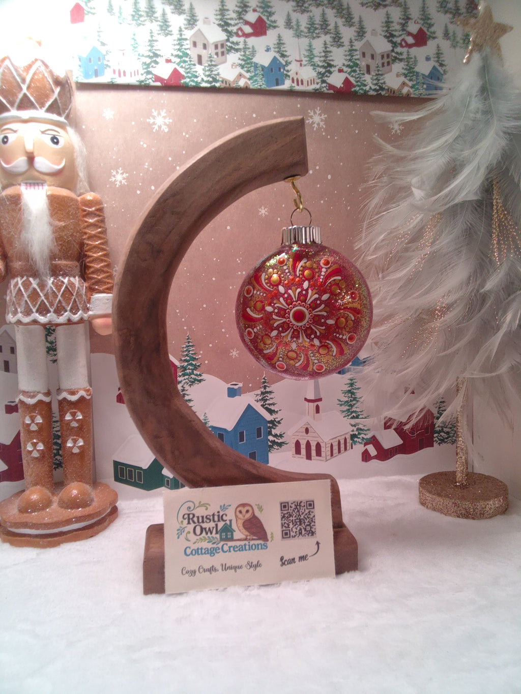 Glitter Mandala Ornament ~ 3"