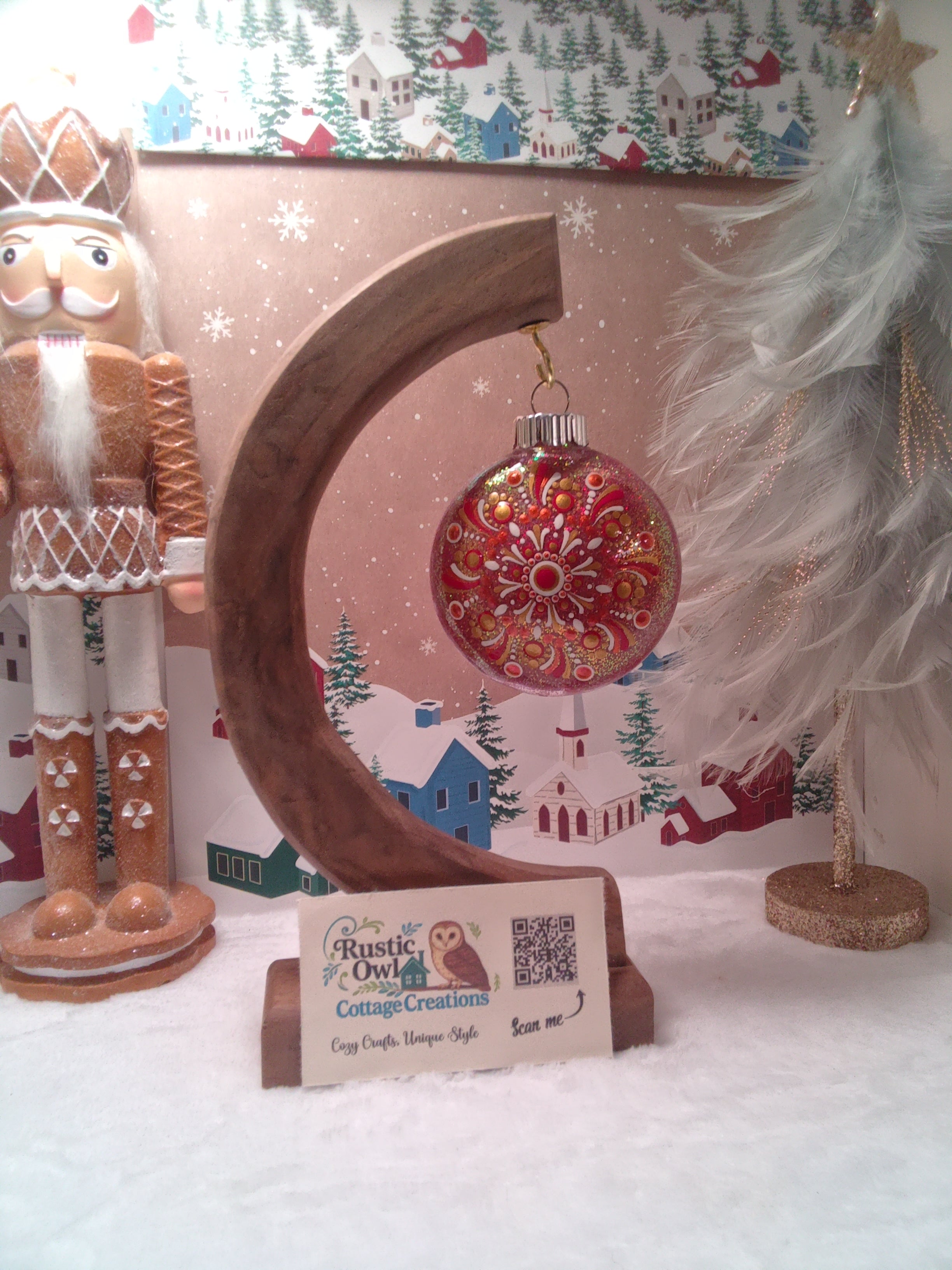 Glitter Mandala Ornament ~ 3"