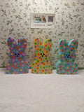 Spring Decor- Hand Painted Bunny ~ Dots
