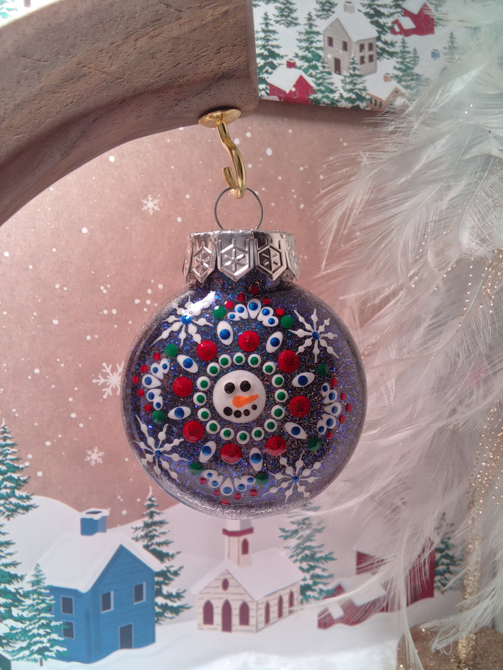 Hand painted Dot Art Ornament