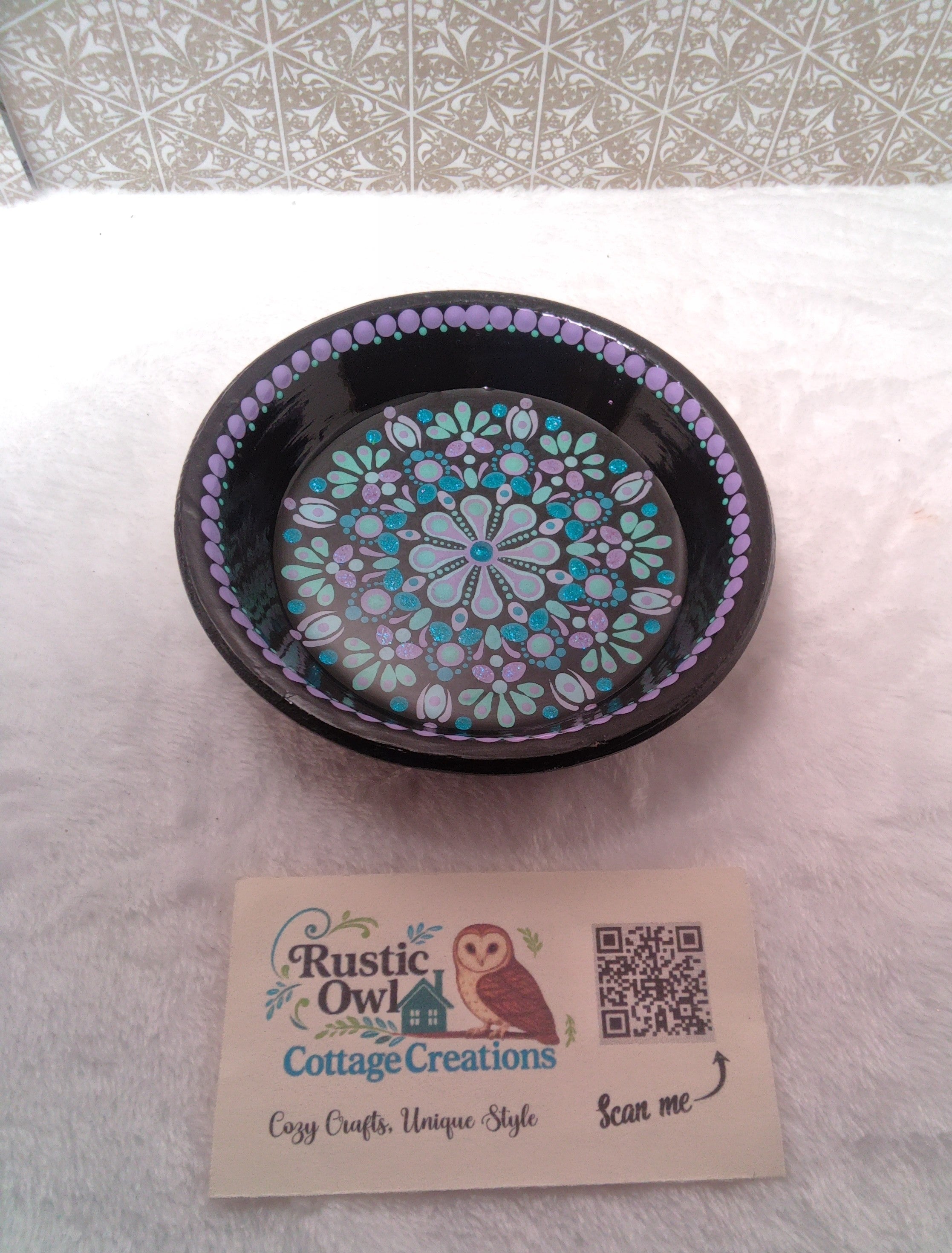 Hand painted Trinket Dish